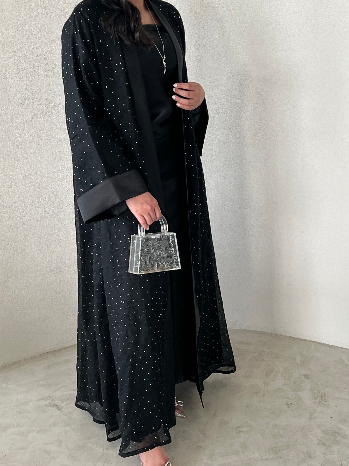 DN160 - BLACK CRYSTAL ABAYA