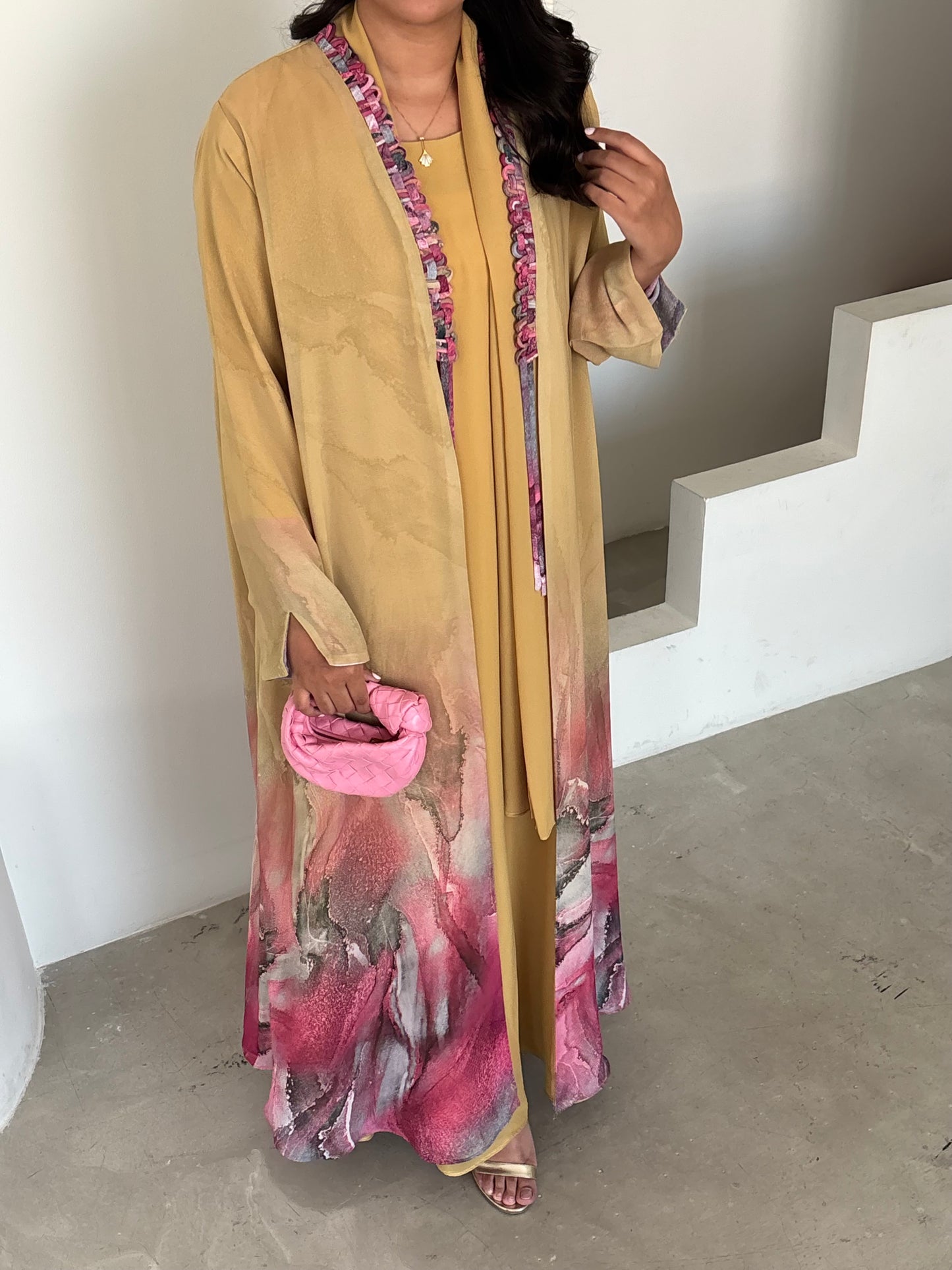 DN177 - CHIFFON PRINT ABAYA