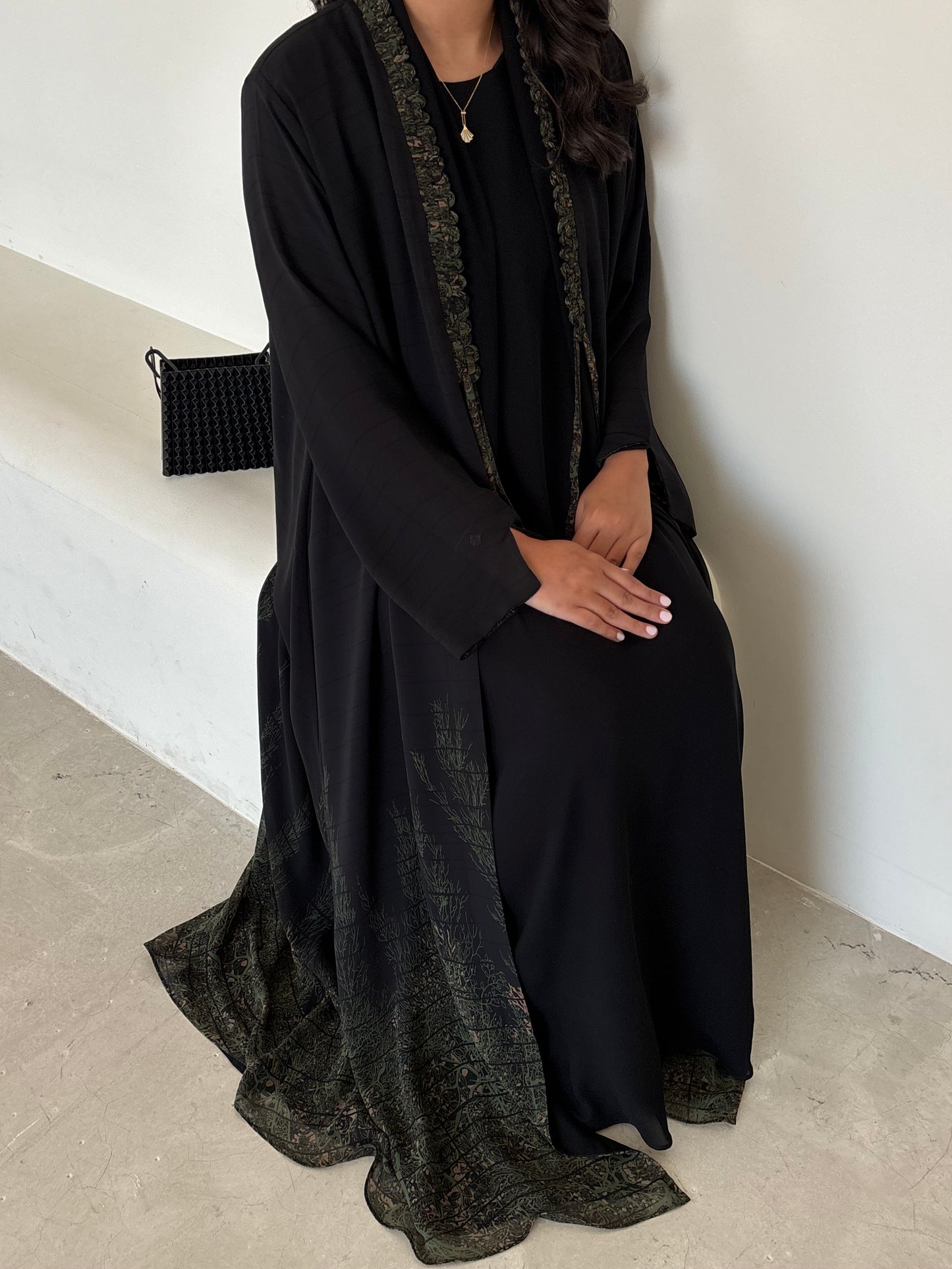 DN173 - CHIFFON PRINT ABAYA