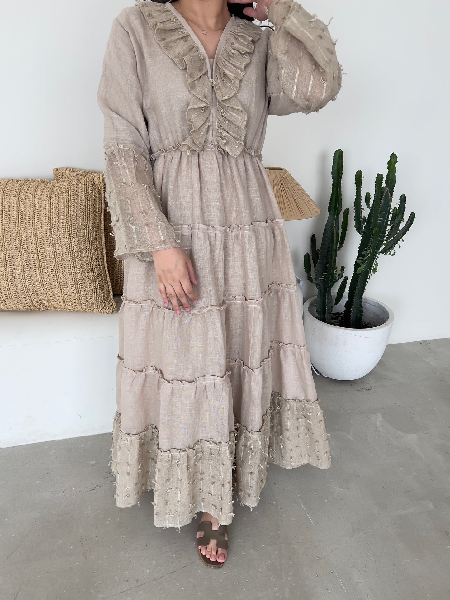 DN156 - BEIGE SUMMER DRESS