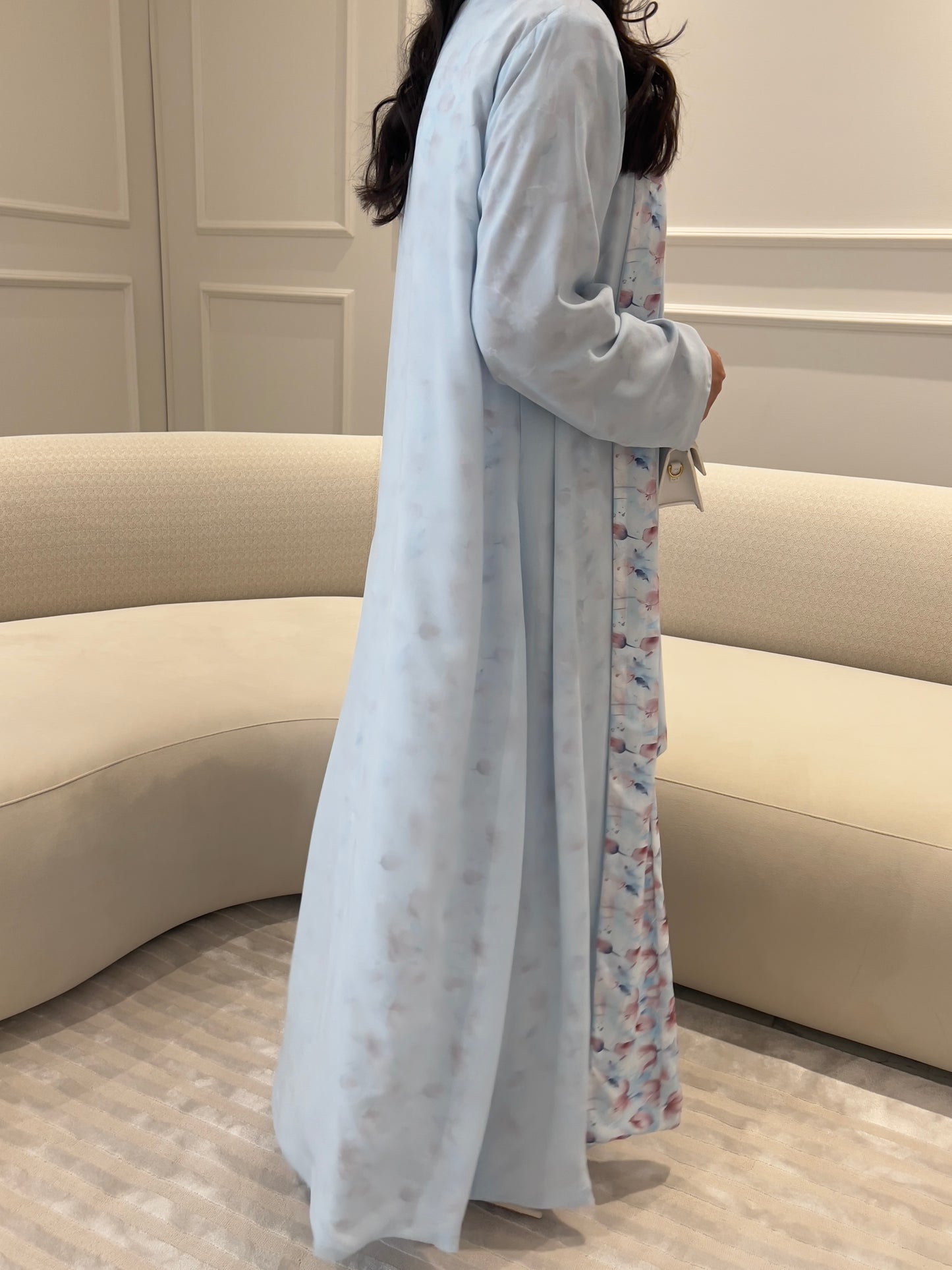 DN179 - FLORAL REVERSIBLE ABAYA