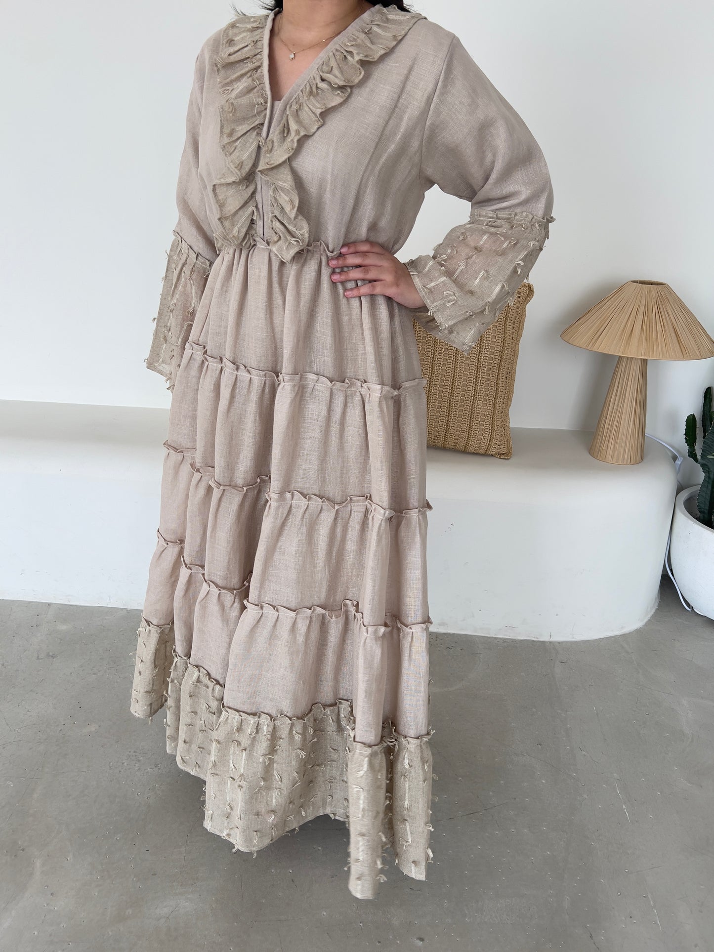DN156 - BEIGE SUMMER DRESS