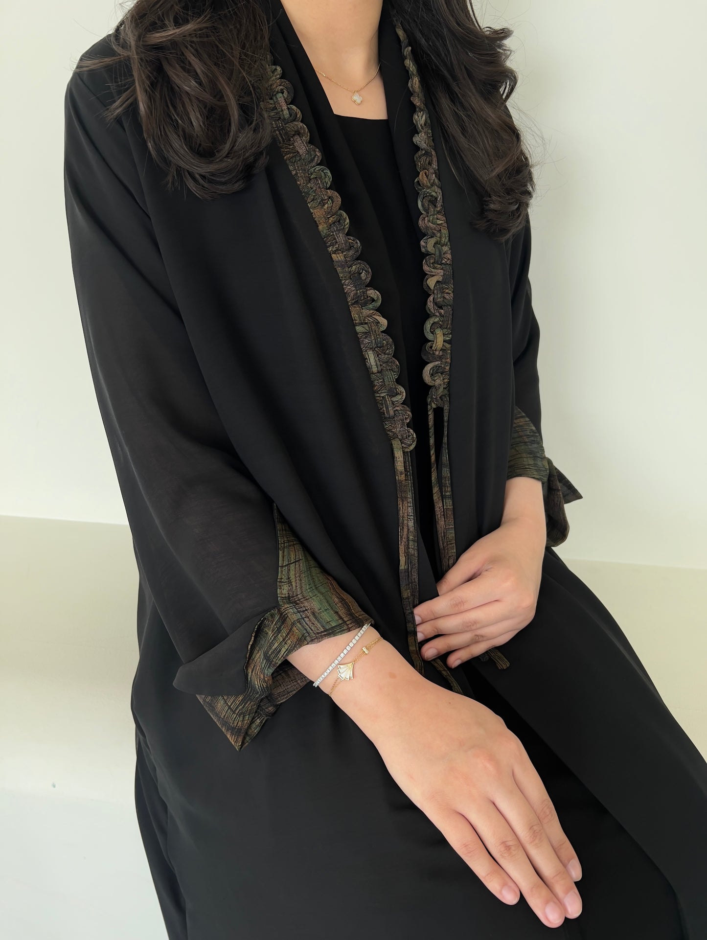 DN144 - CHIFFON PRINT ABAYA