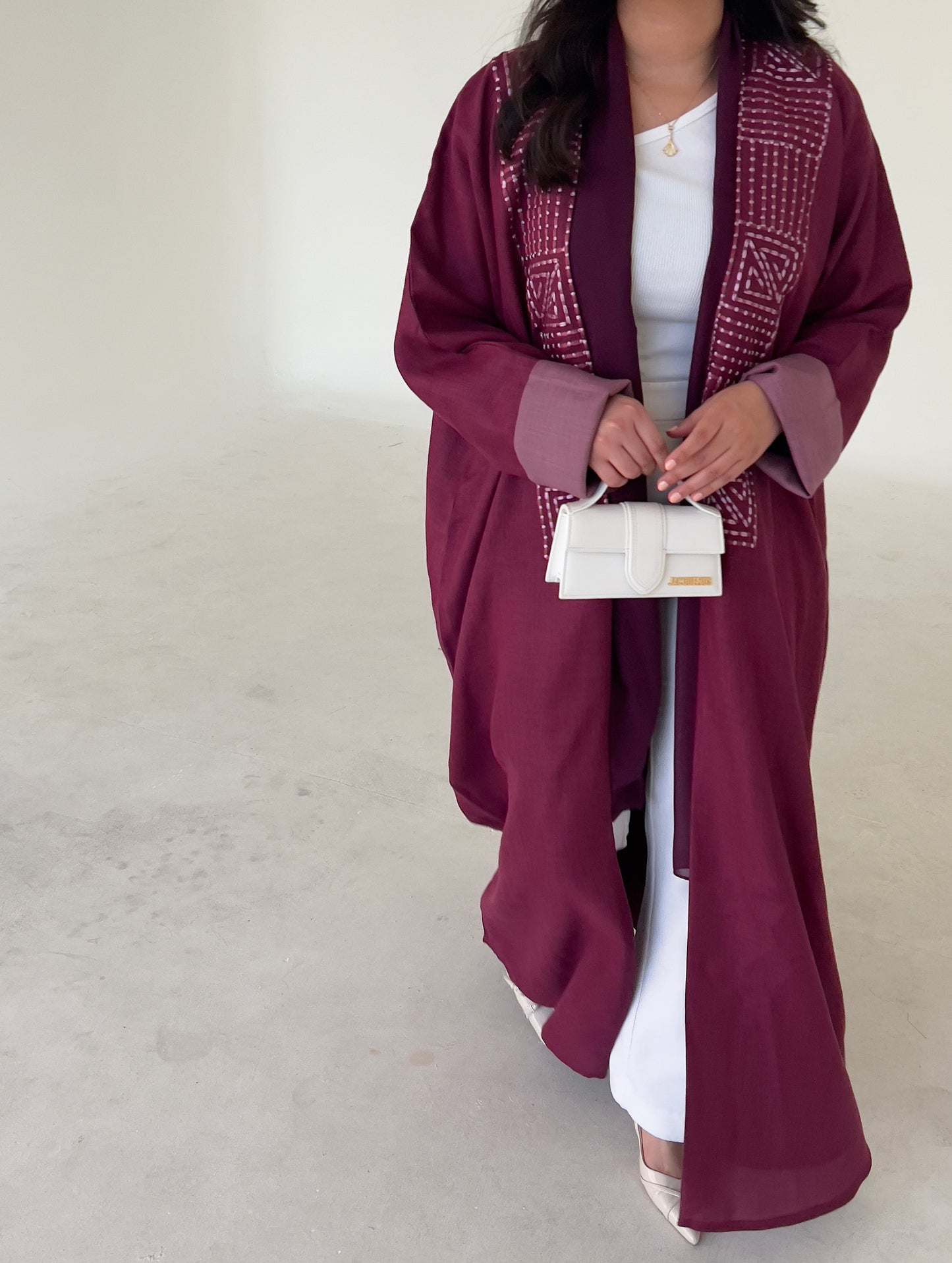DN141 - FUCHIA LINEN ABAYA