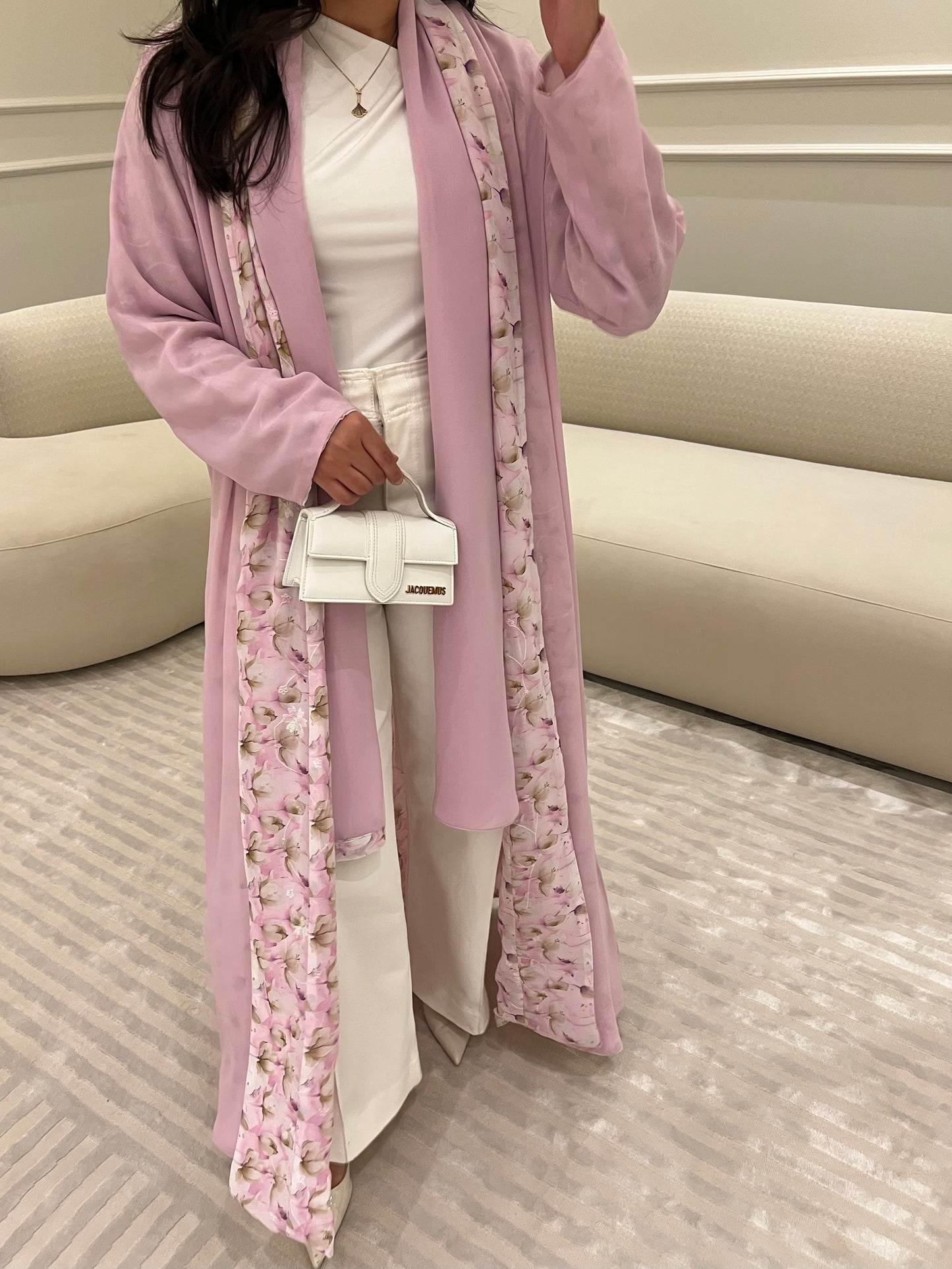DN180 - FLORAL REVERSIBLE ABAYA