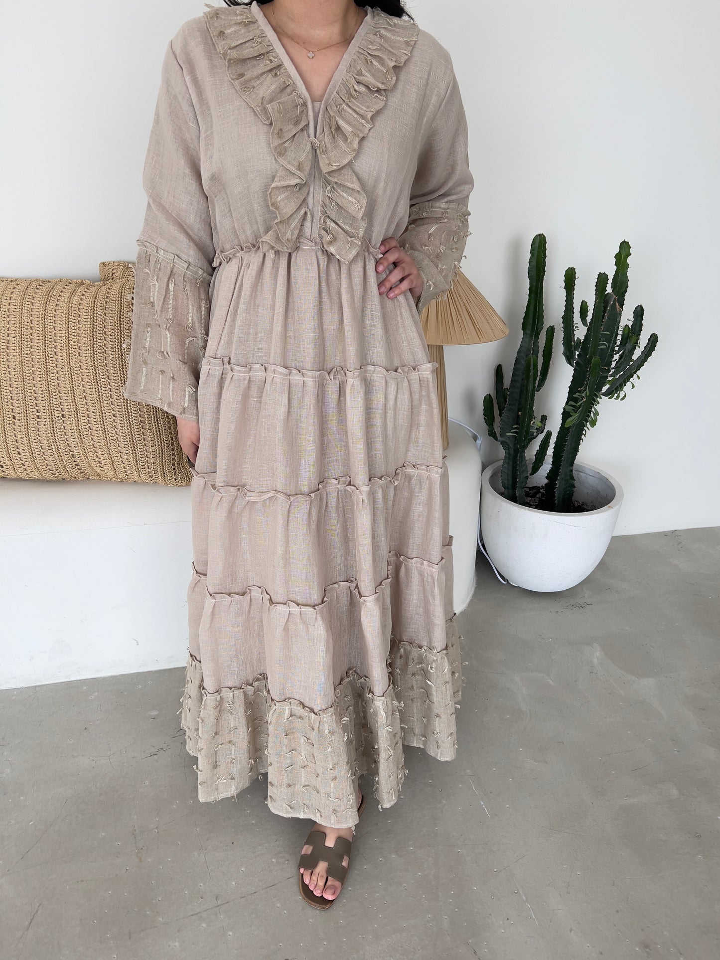 DN156 - BEIGE SUMMER DRESS