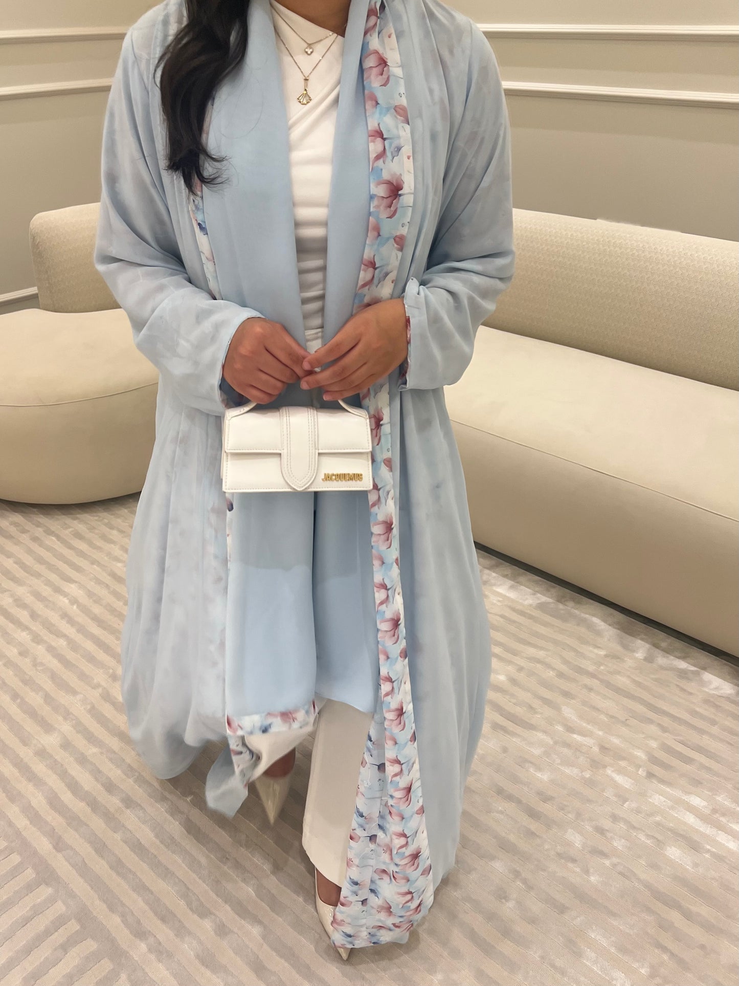 DN179 - FLORAL REVERSIBLE ABAYA
