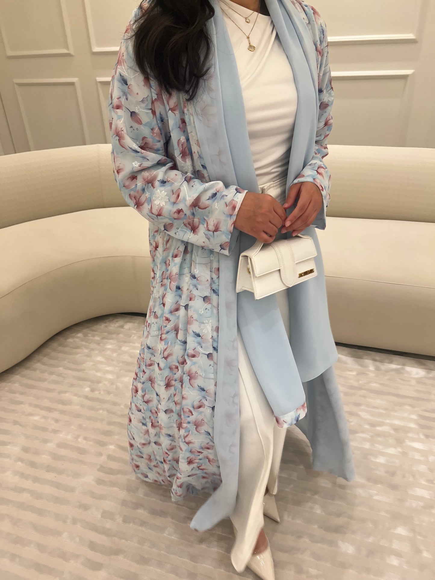 DN179 - FLORAL REVERSIBLE ABAYA