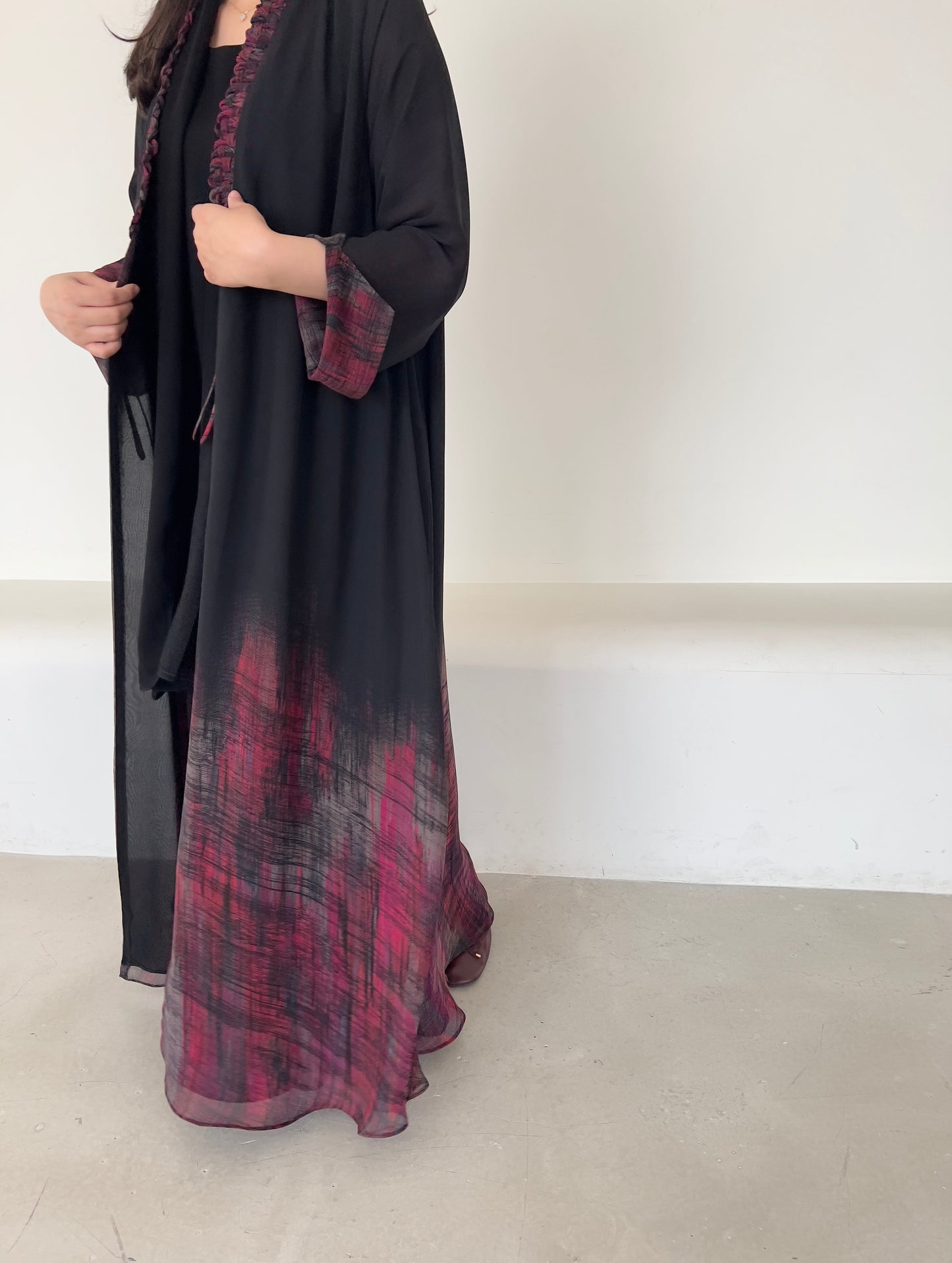DN142 - CHIFFON PRINT ABAYA