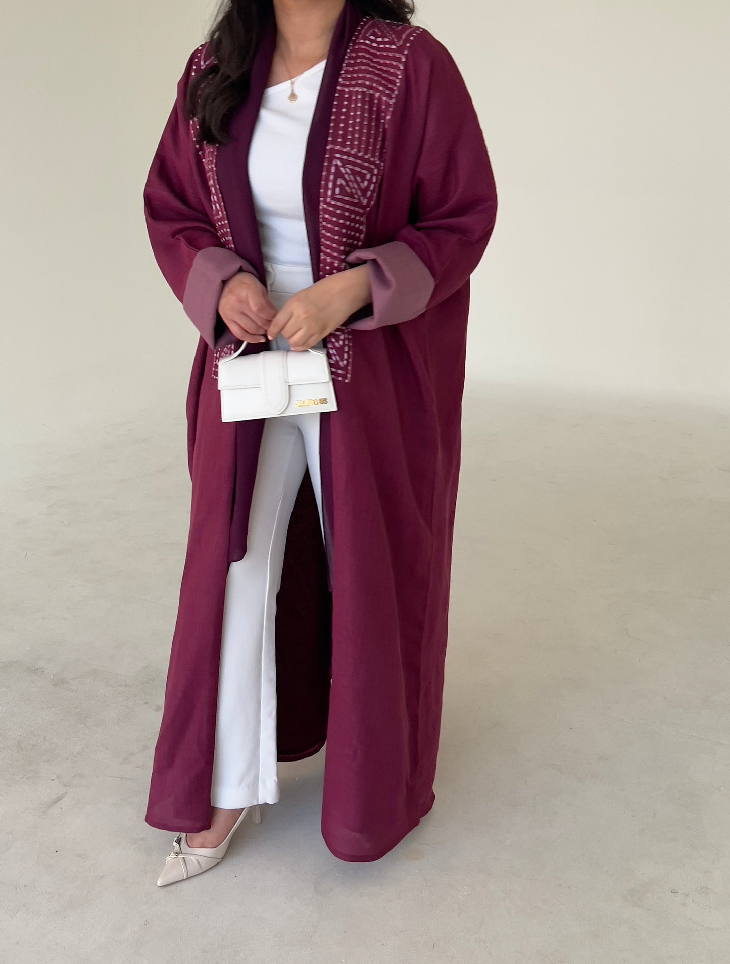 DN141 - FUCHIA LINEN ABAYA