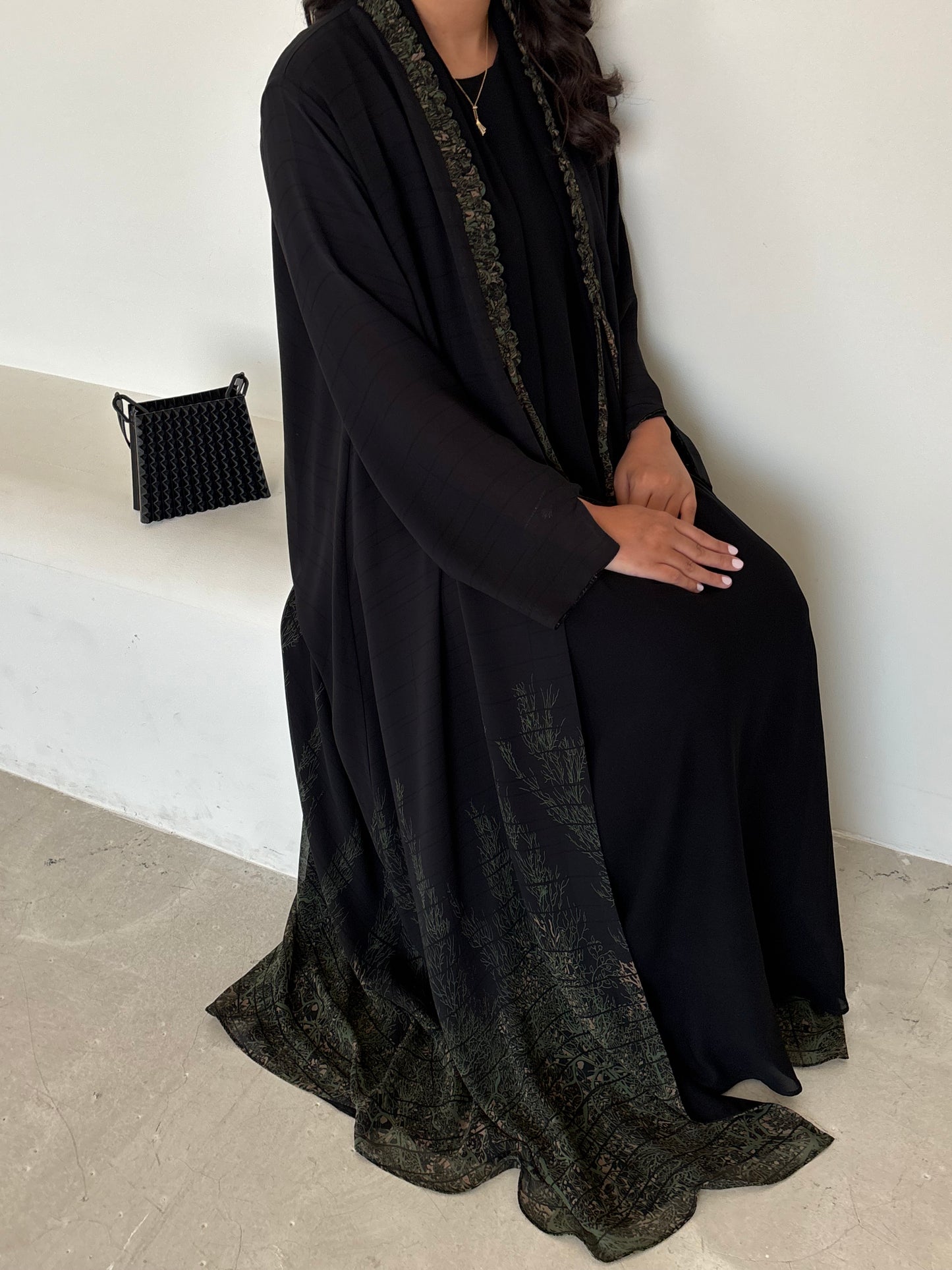 DN173 - CHIFFON PRINT ABAYA