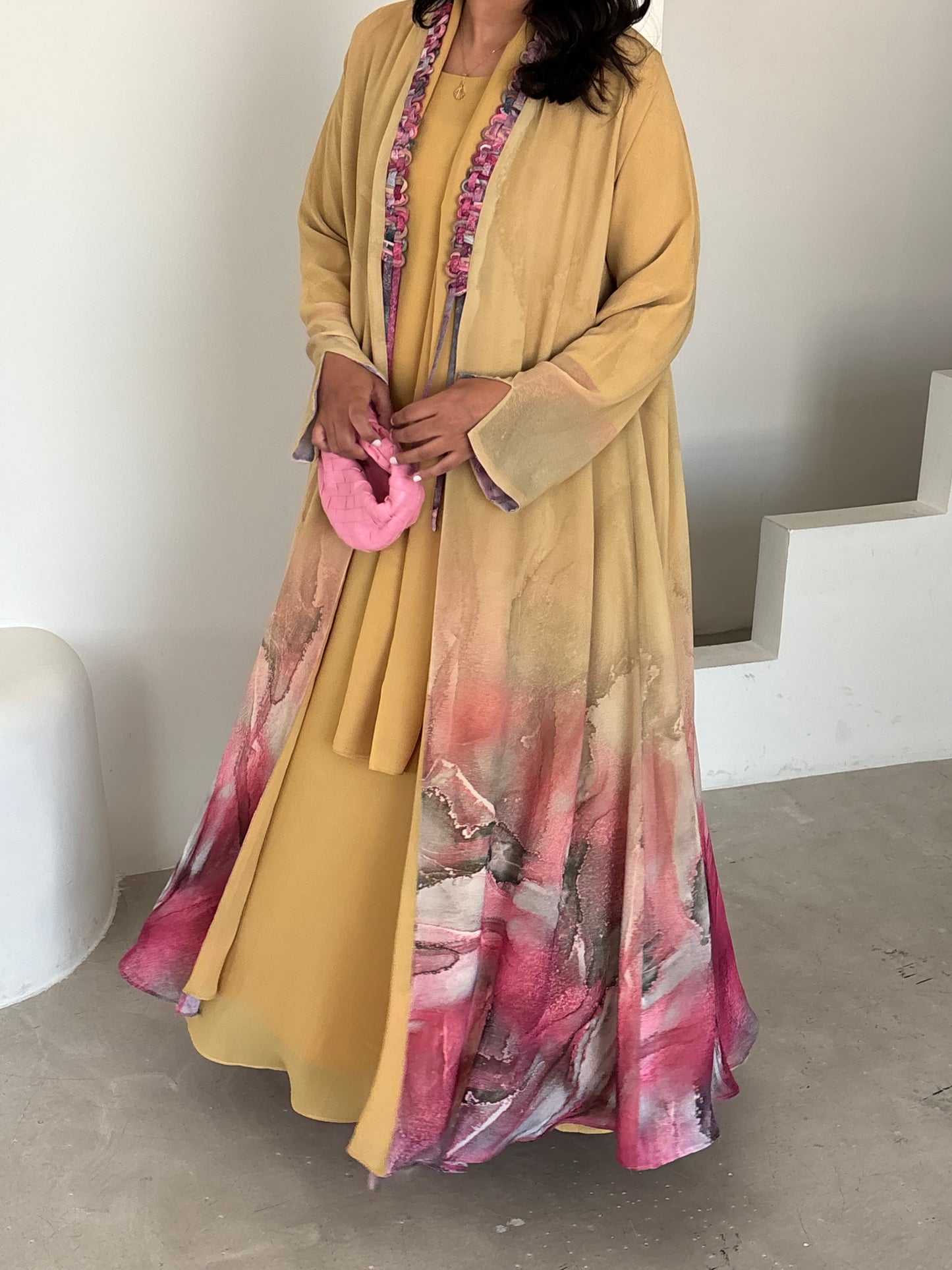 DN177 - CHIFFON PRINT ABAYA