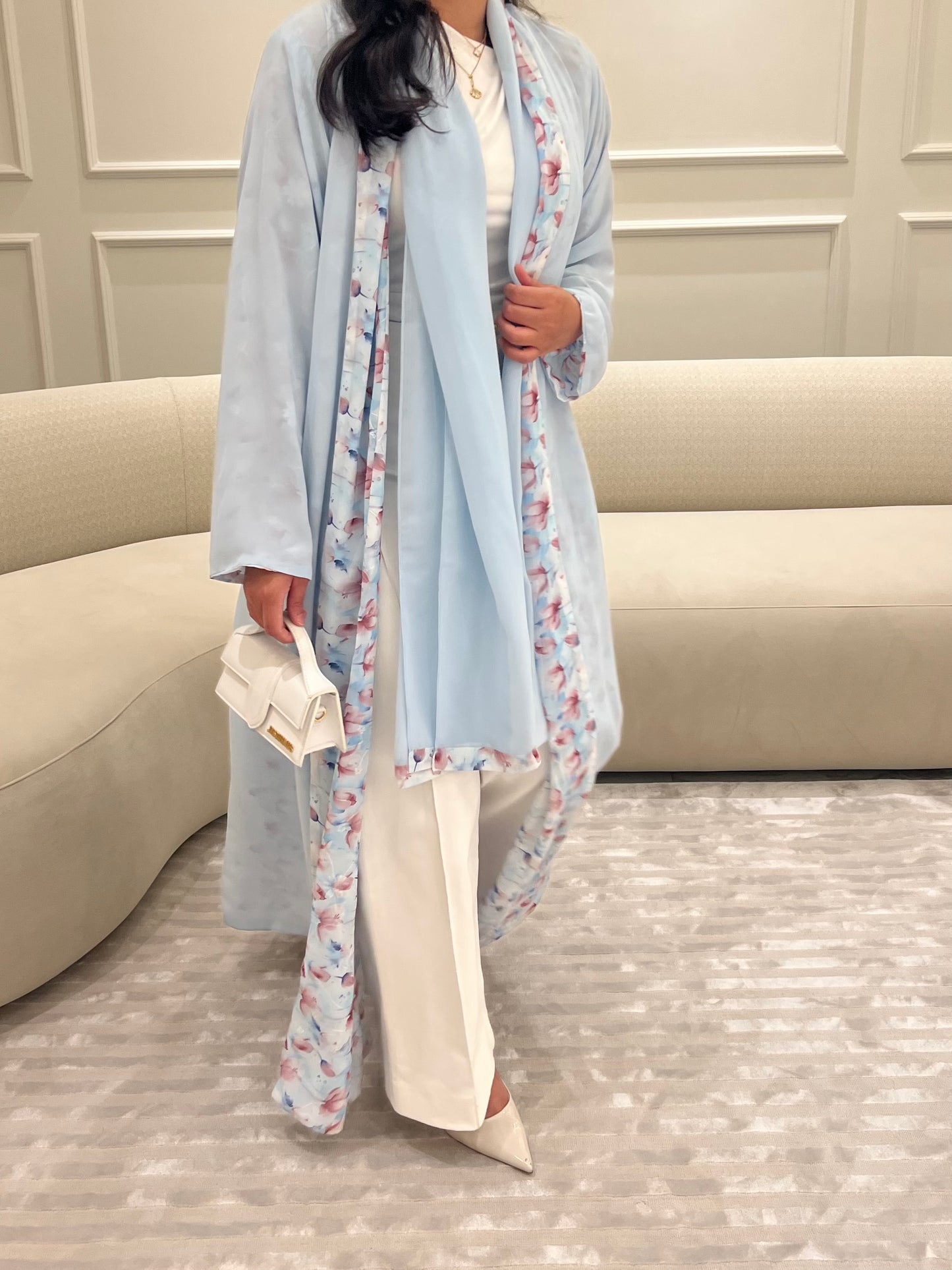 DN179 - FLORAL REVERSIBLE ABAYA