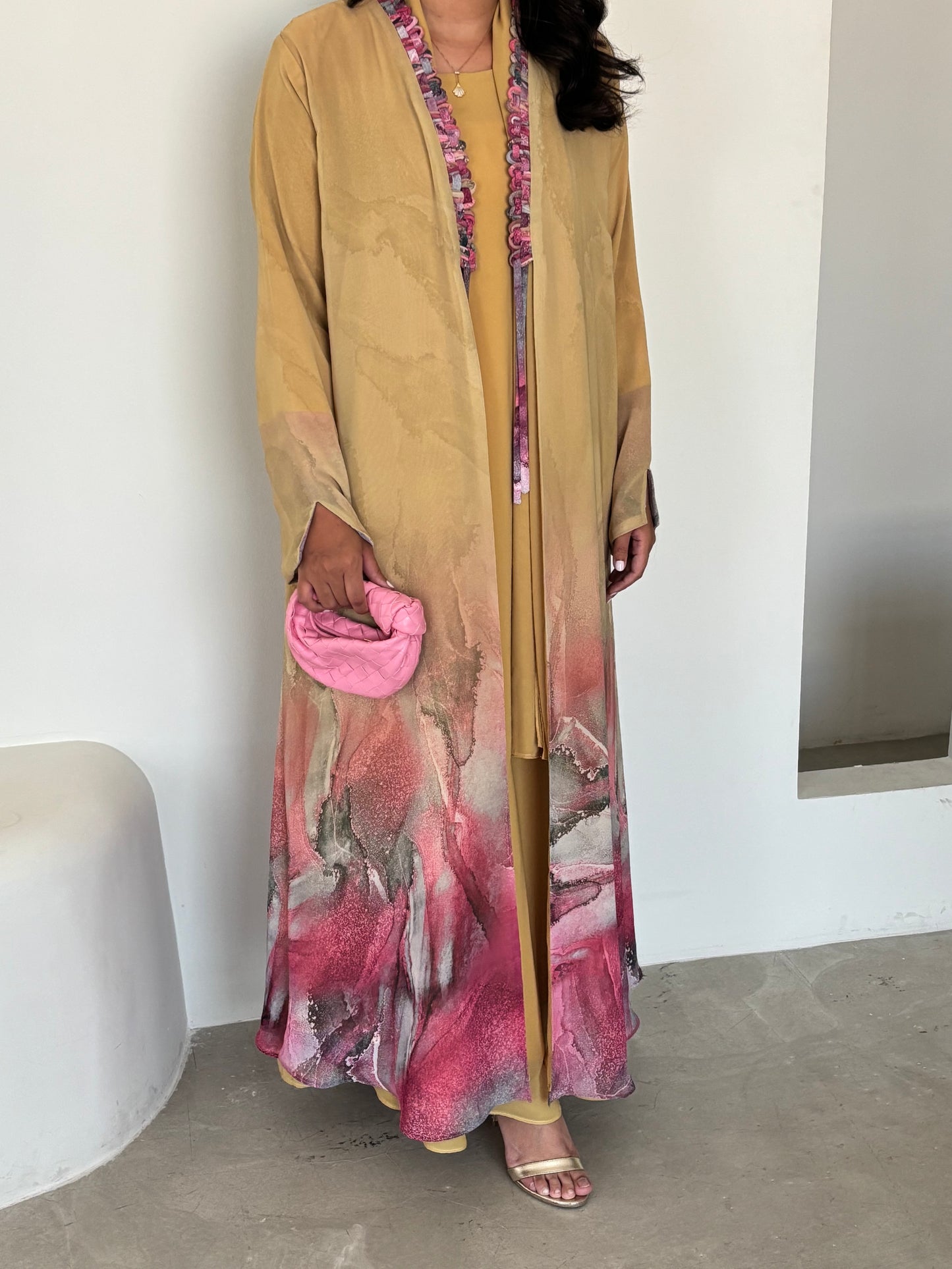 DN177 - CHIFFON PRINT ABAYA