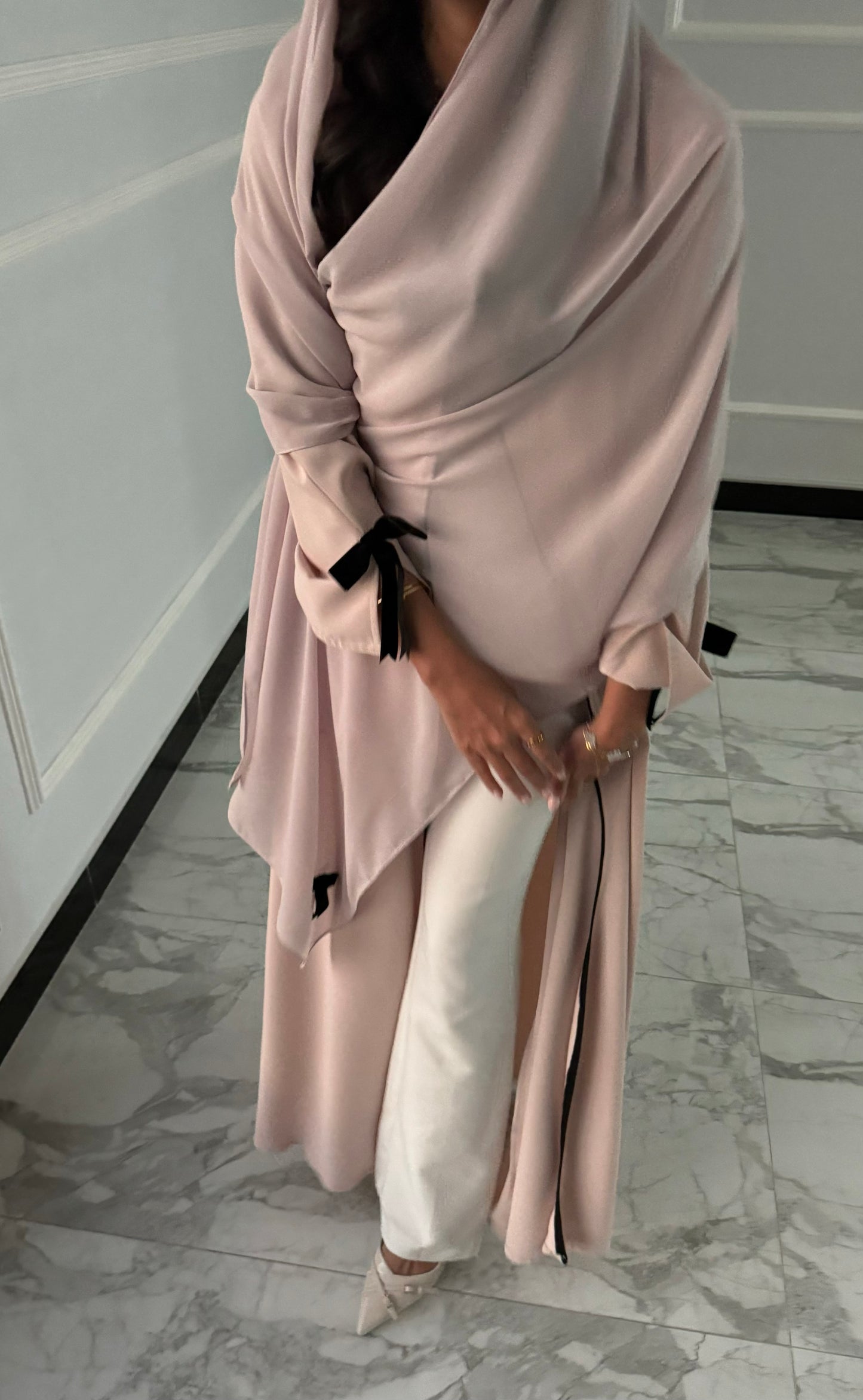 DN100 - Summery Crepe BOW Abaya