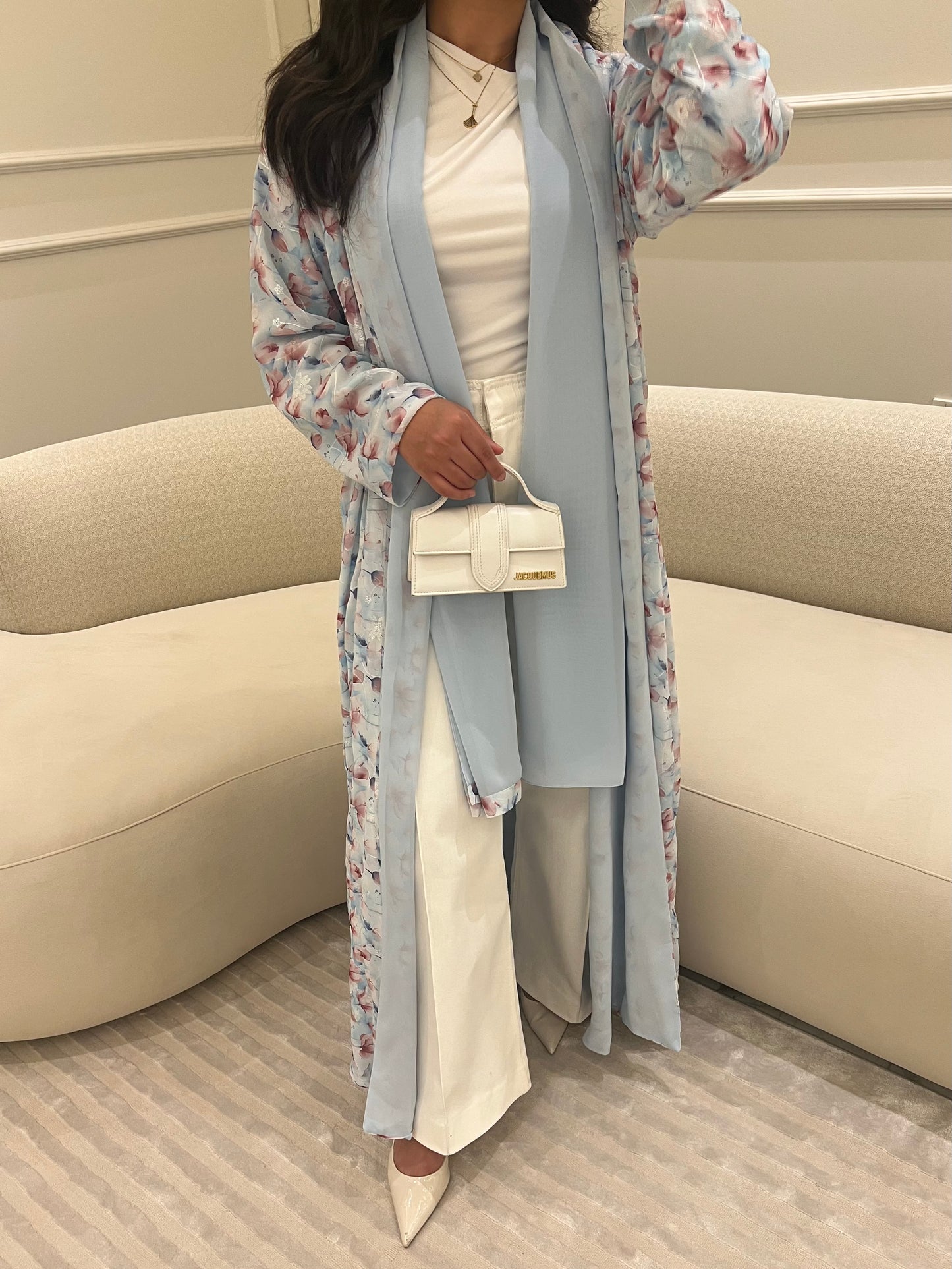 DN179 - FLORAL REVERSIBLE ABAYA