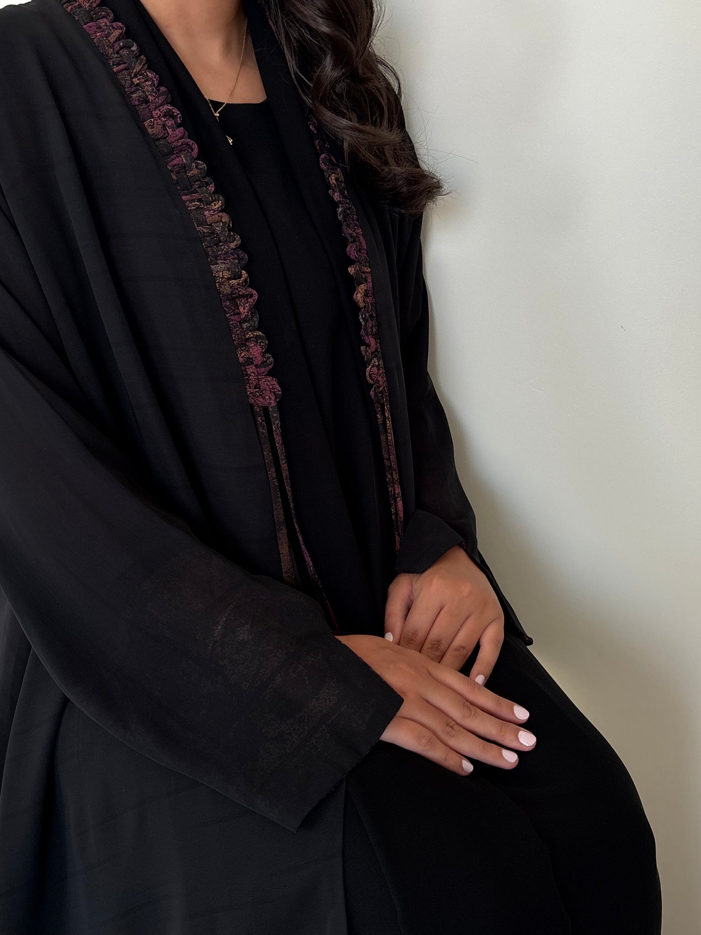 DN176 - CHIFFON PRINT ABAYA