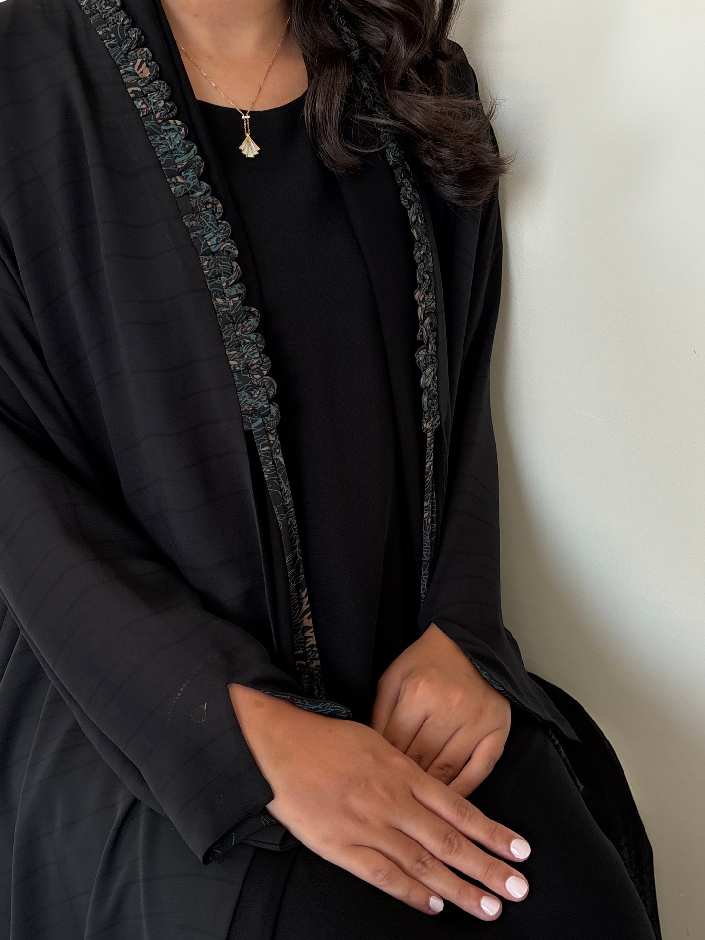 DN175 - CHIFFON PRINT ABAYA