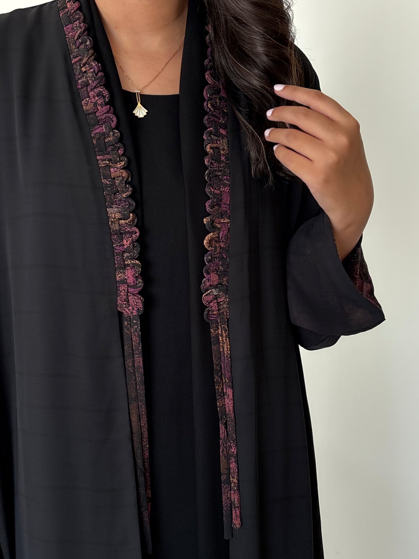 DN176 - CHIFFON PRINT ABAYA