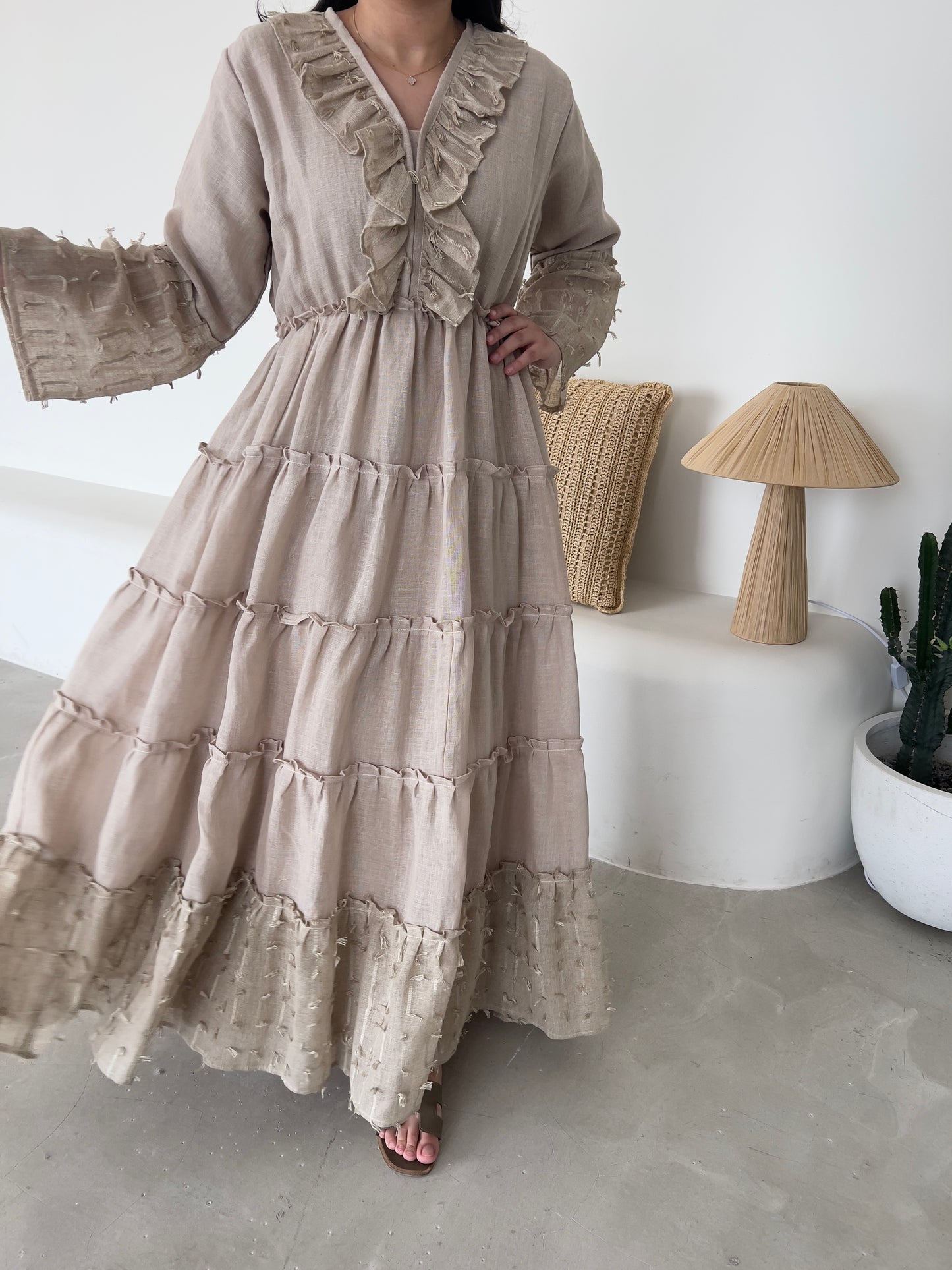 DN156 - BEIGE SUMMER DRESS