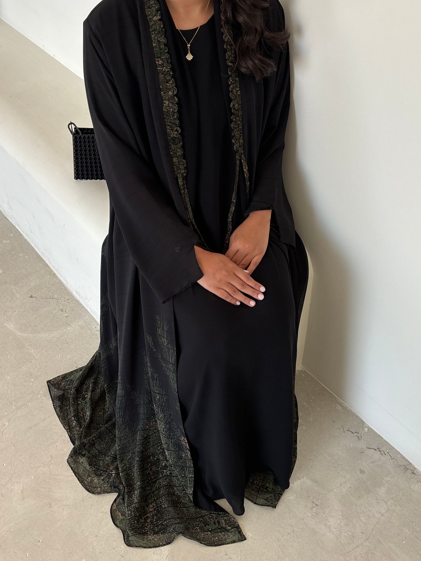 DN173 - CHIFFON PRINT ABAYA