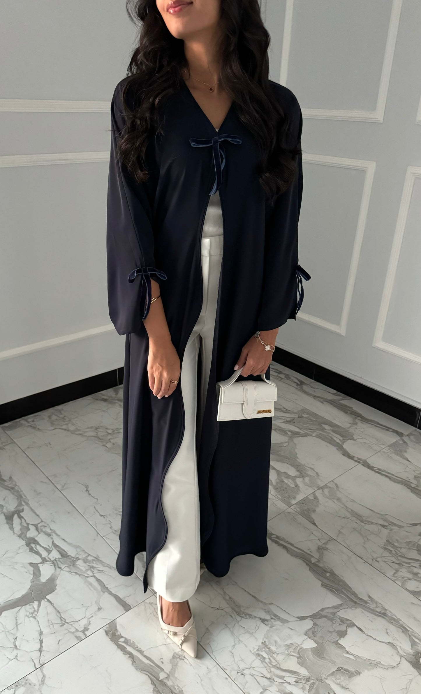 DN099 - Summery Crepe BOW Abaya