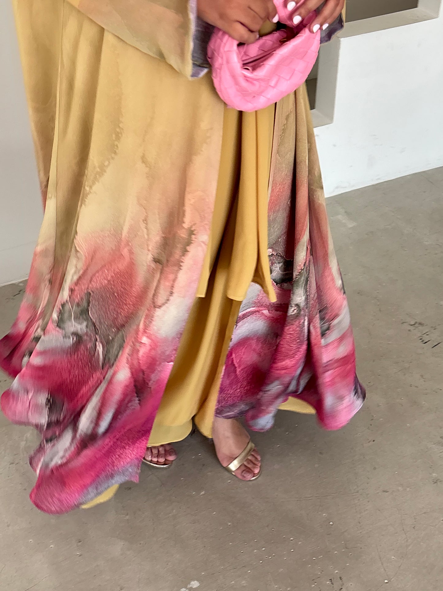 DN177 - CHIFFON PRINT ABAYA