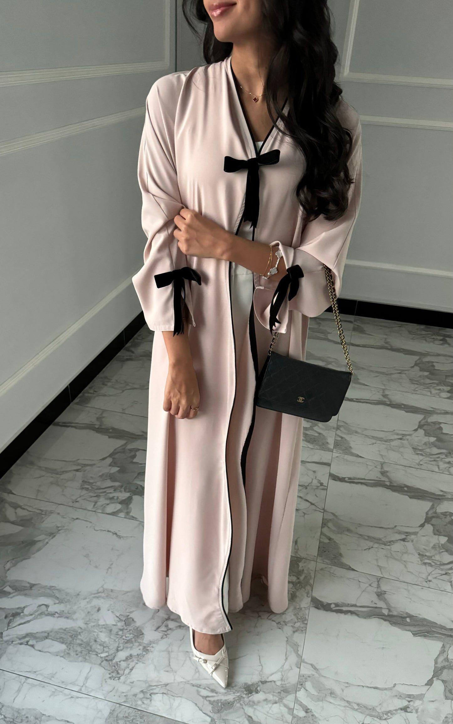 DN100 - Summery Crepe BOW Abaya