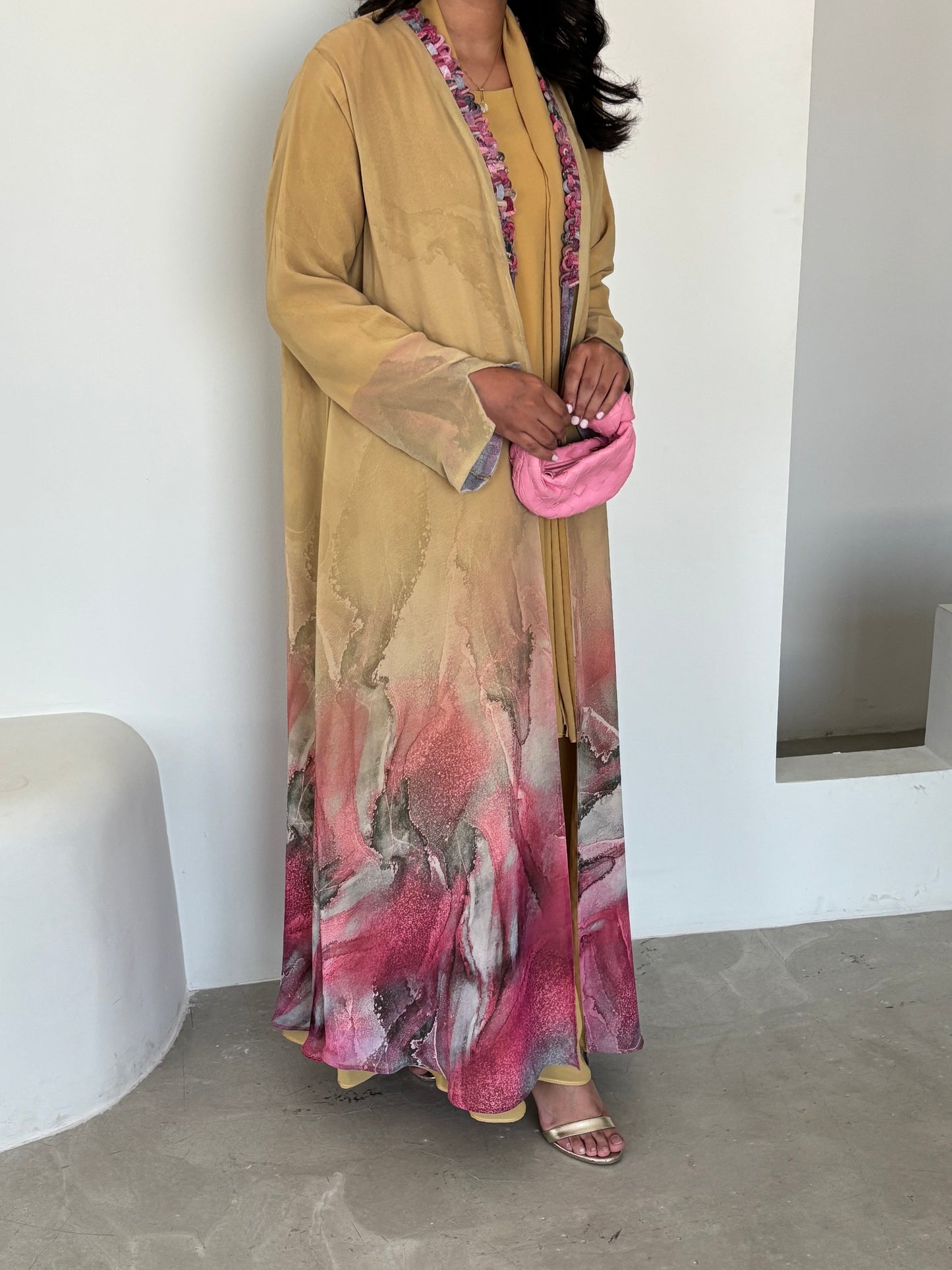 DN177 - CHIFFON PRINT ABAYA