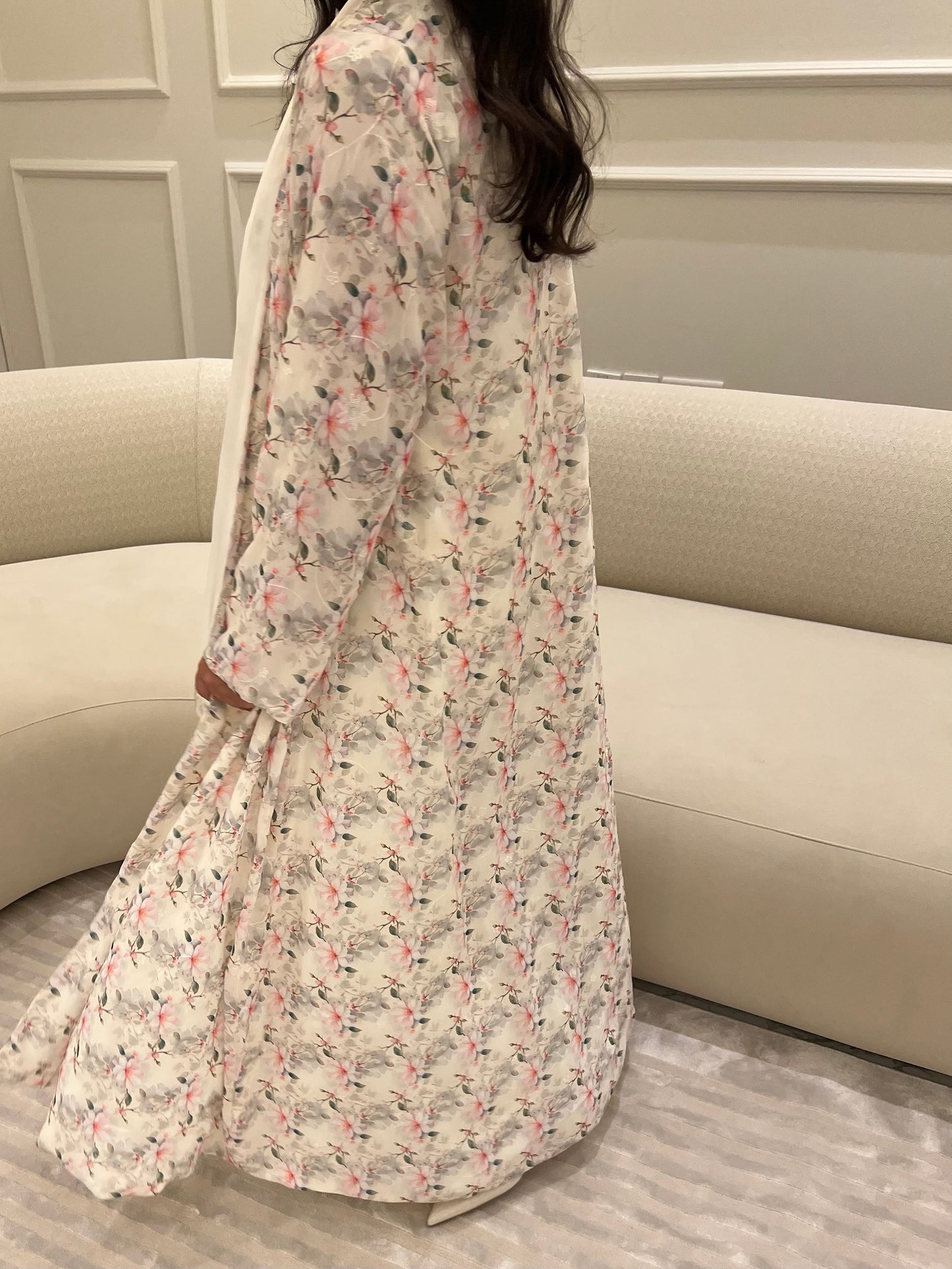 DN178 - FLORAL REVERSIBLE ABAYA