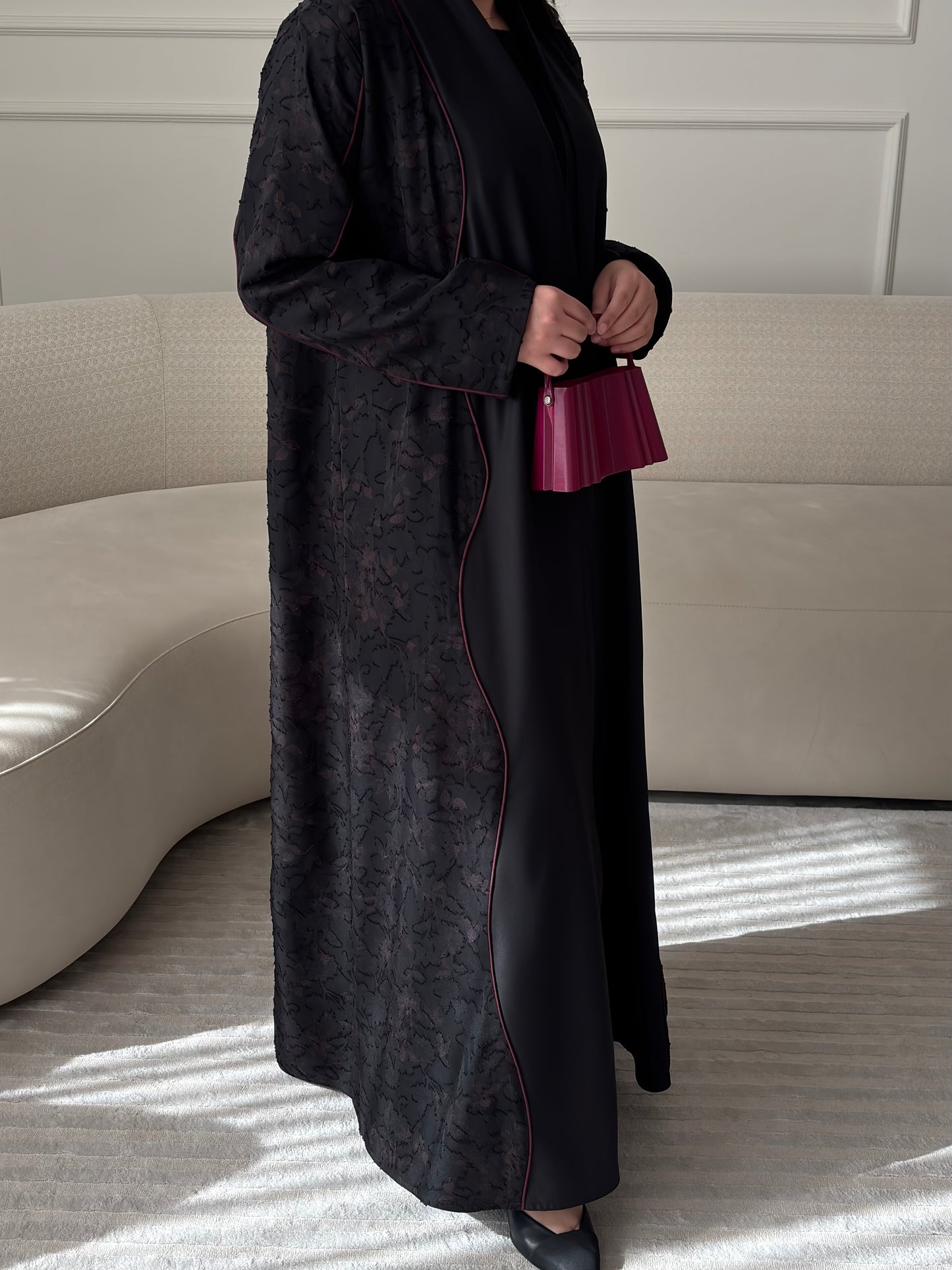 DN275 - FLORAL ABAYA