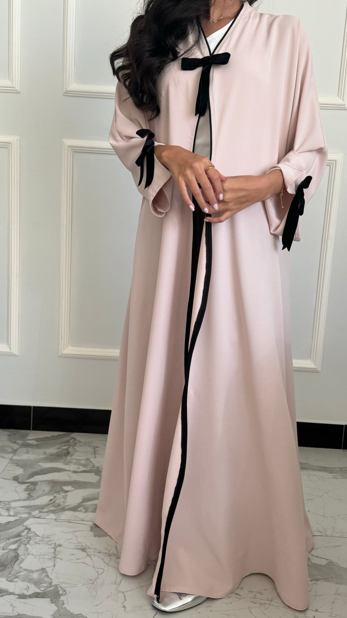 DN100 - Summery Crepe BOW Abaya