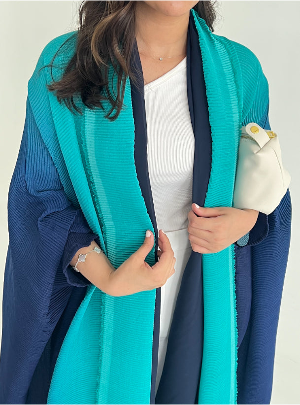 DN001 - AQUA BLUE PLEATED