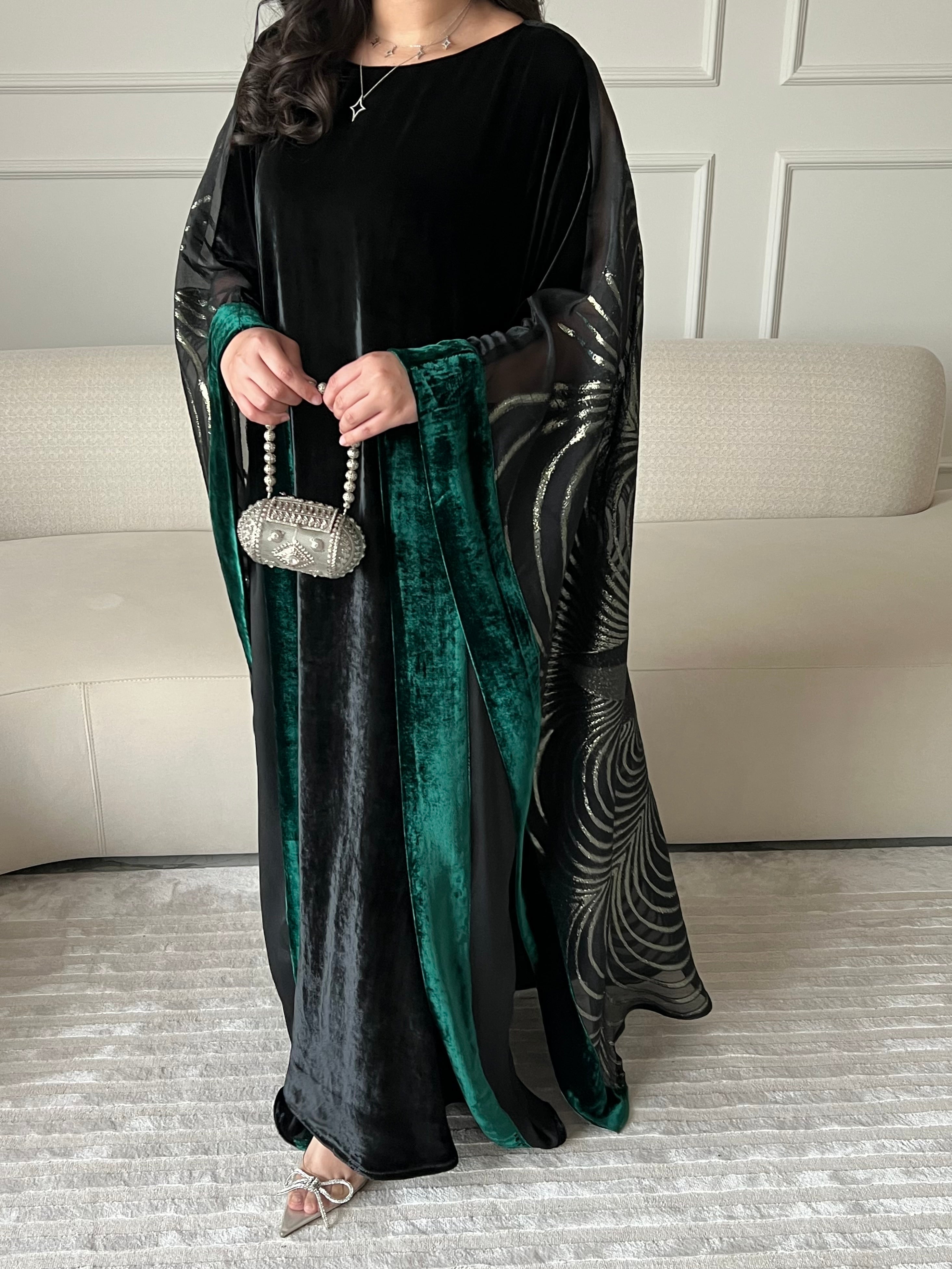 DN245 - VELVET x ORGANZA PRINT