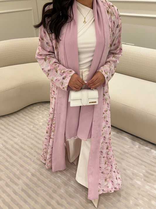 DN180 - FLORAL REVERSIBLE ABAYA