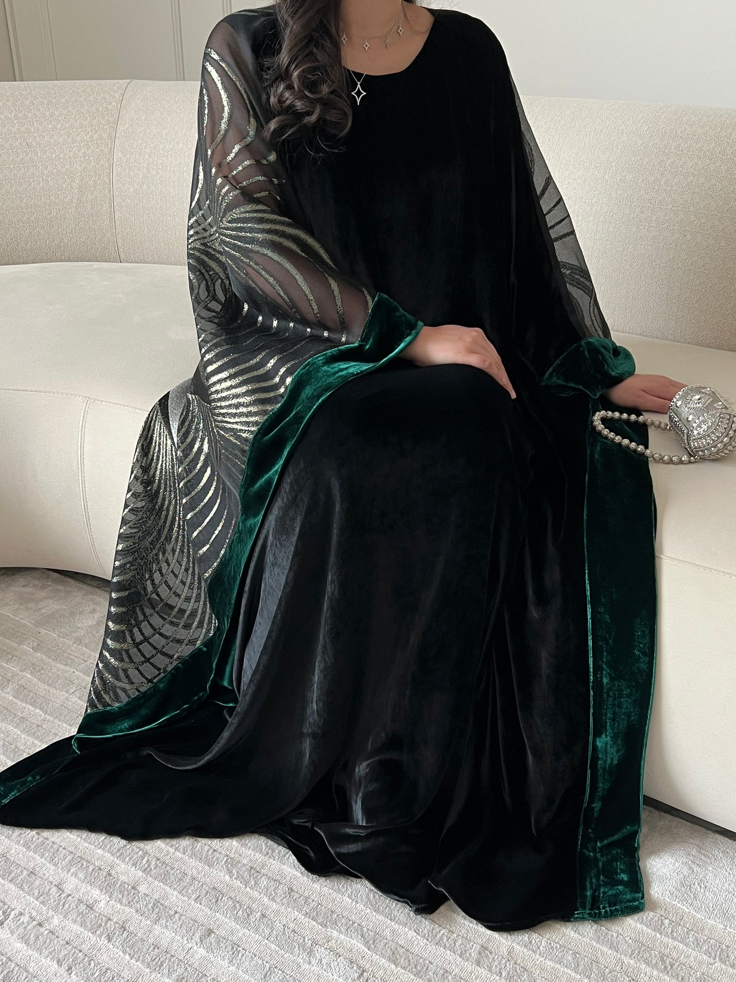 DN245 - VELVET x ORGANZA PRINT