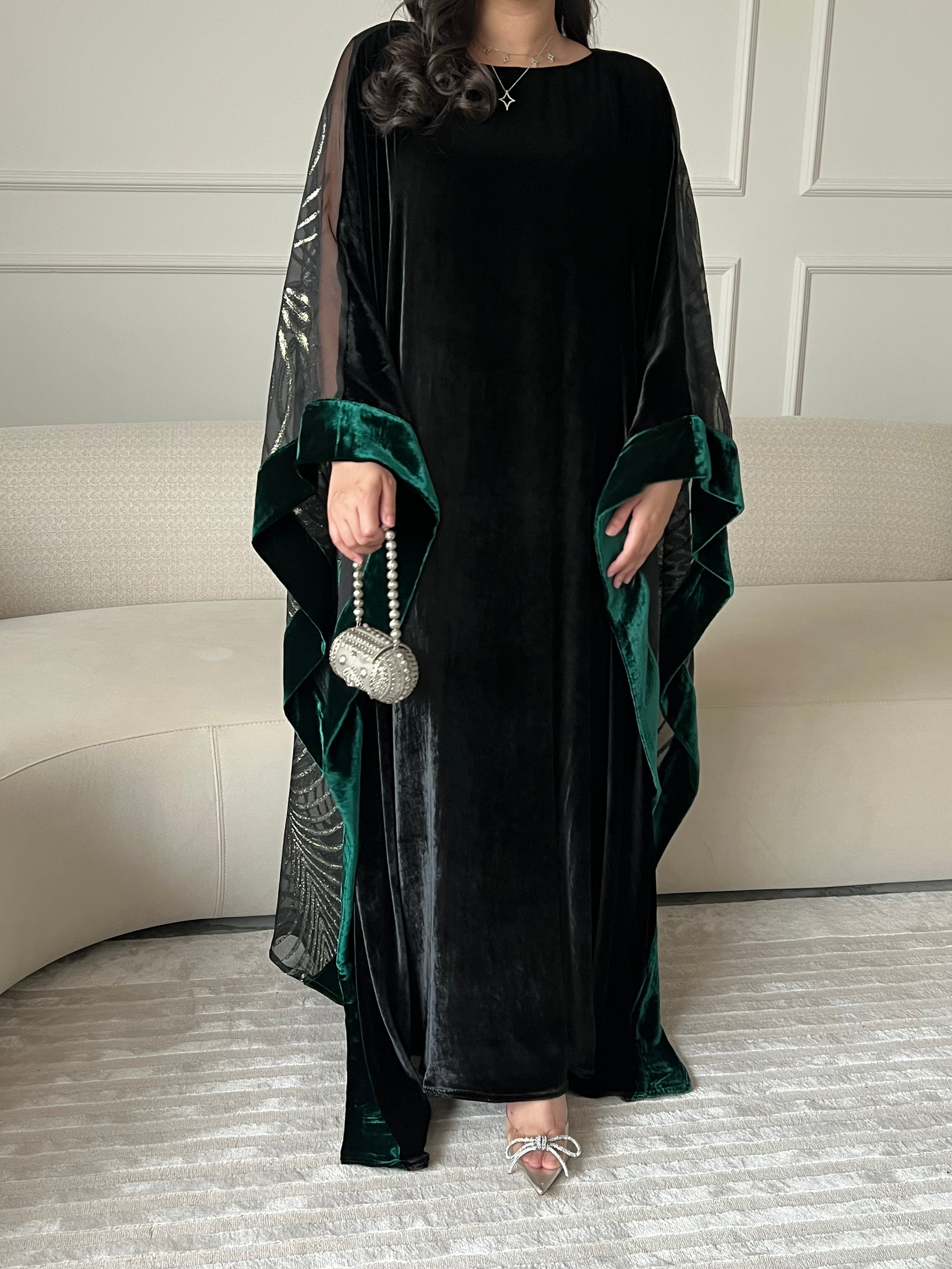 DN245 - VELVET x ORGANZA PRINT