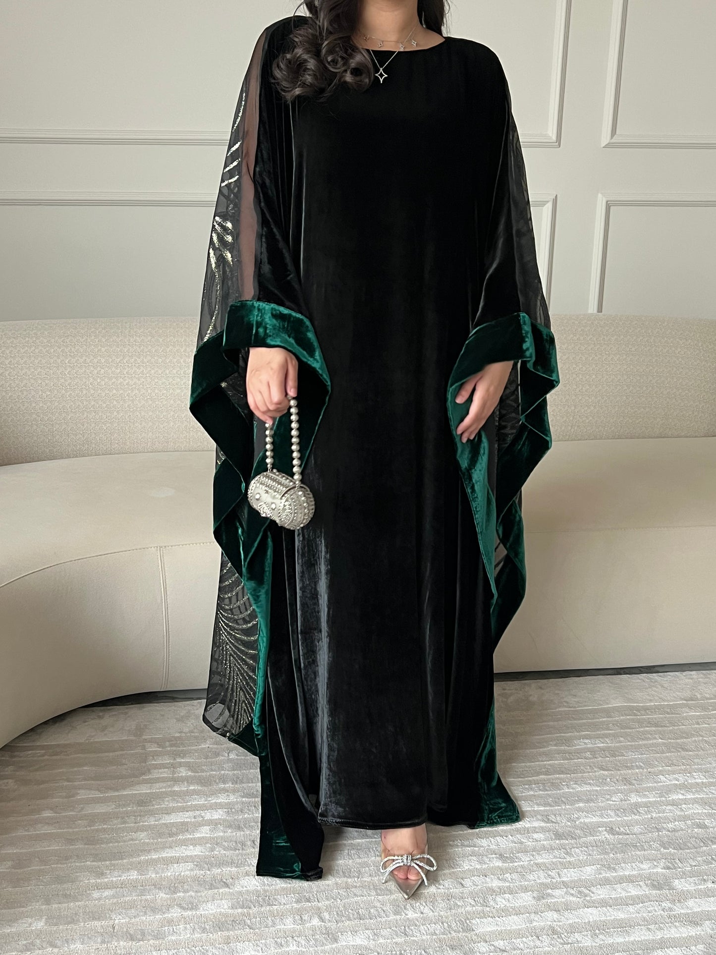 DN245 - VELVET x ORGANZA PRINT