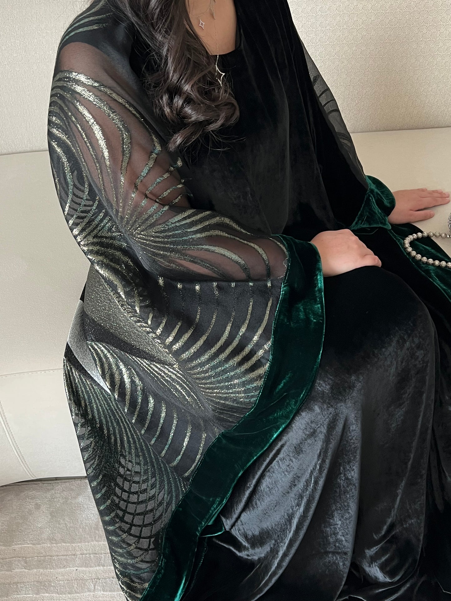 DN245 - VELVET x ORGANZA PRINT
