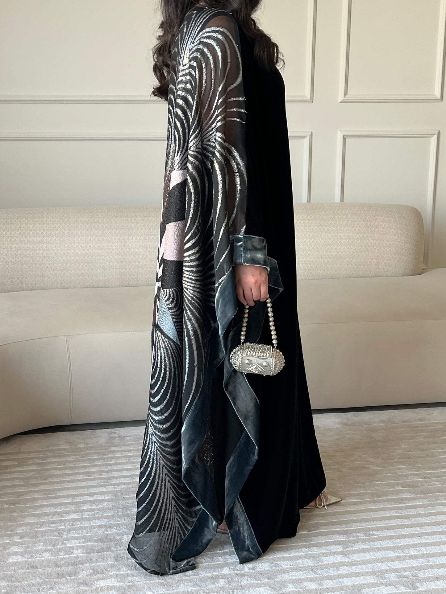 DN228 - VELVET x ORGANZA PRINT