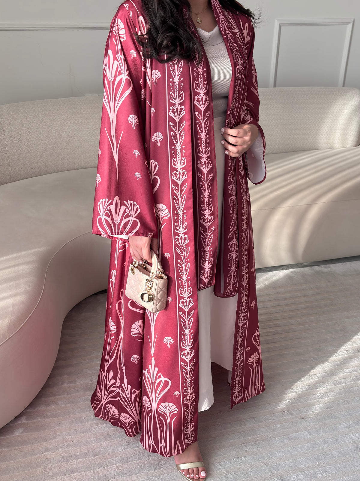 DN306 - FLORAL ABAYA
