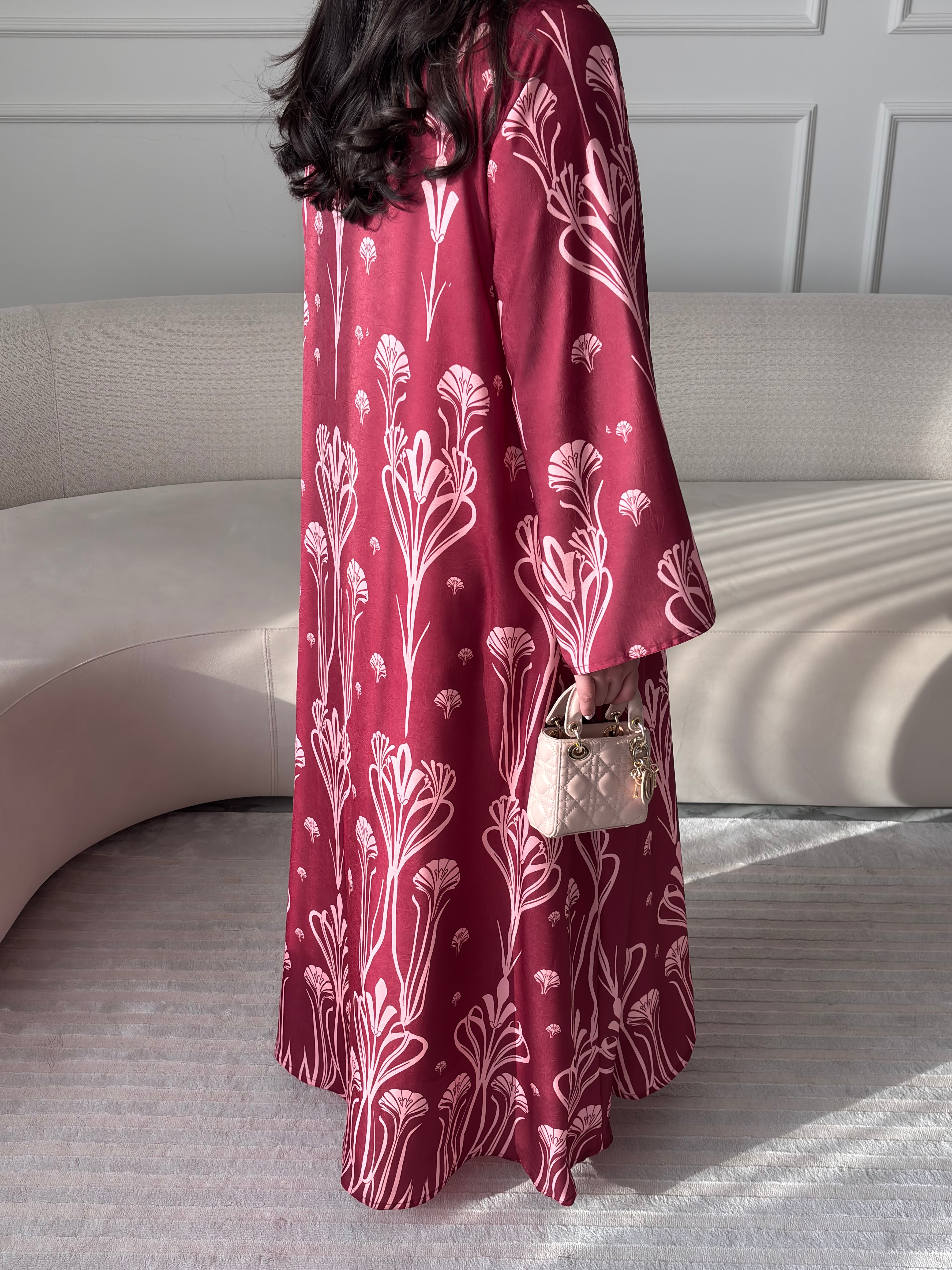 DN306 - FLORAL ABAYA