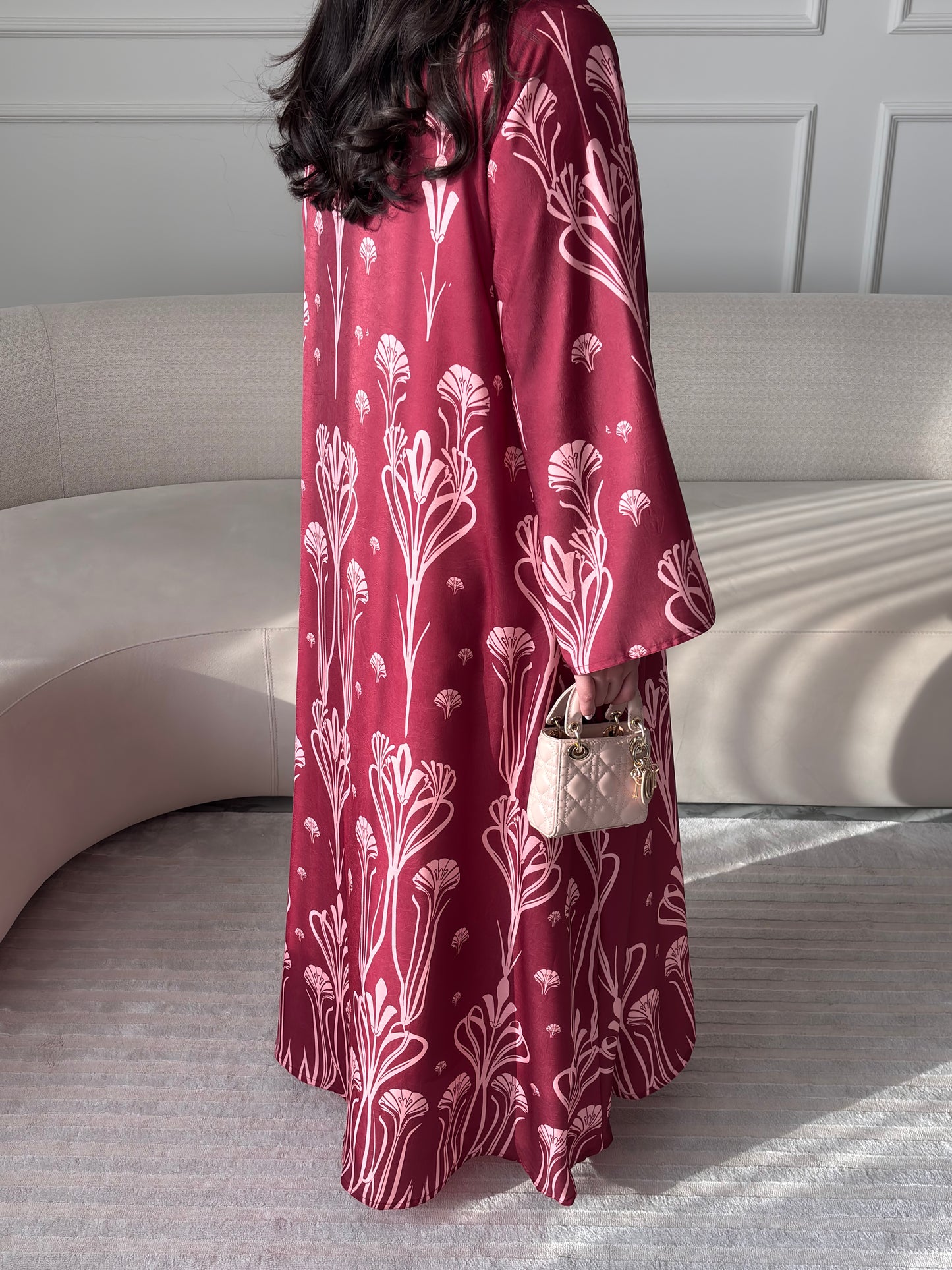 DN306 - FLORAL ABAYA