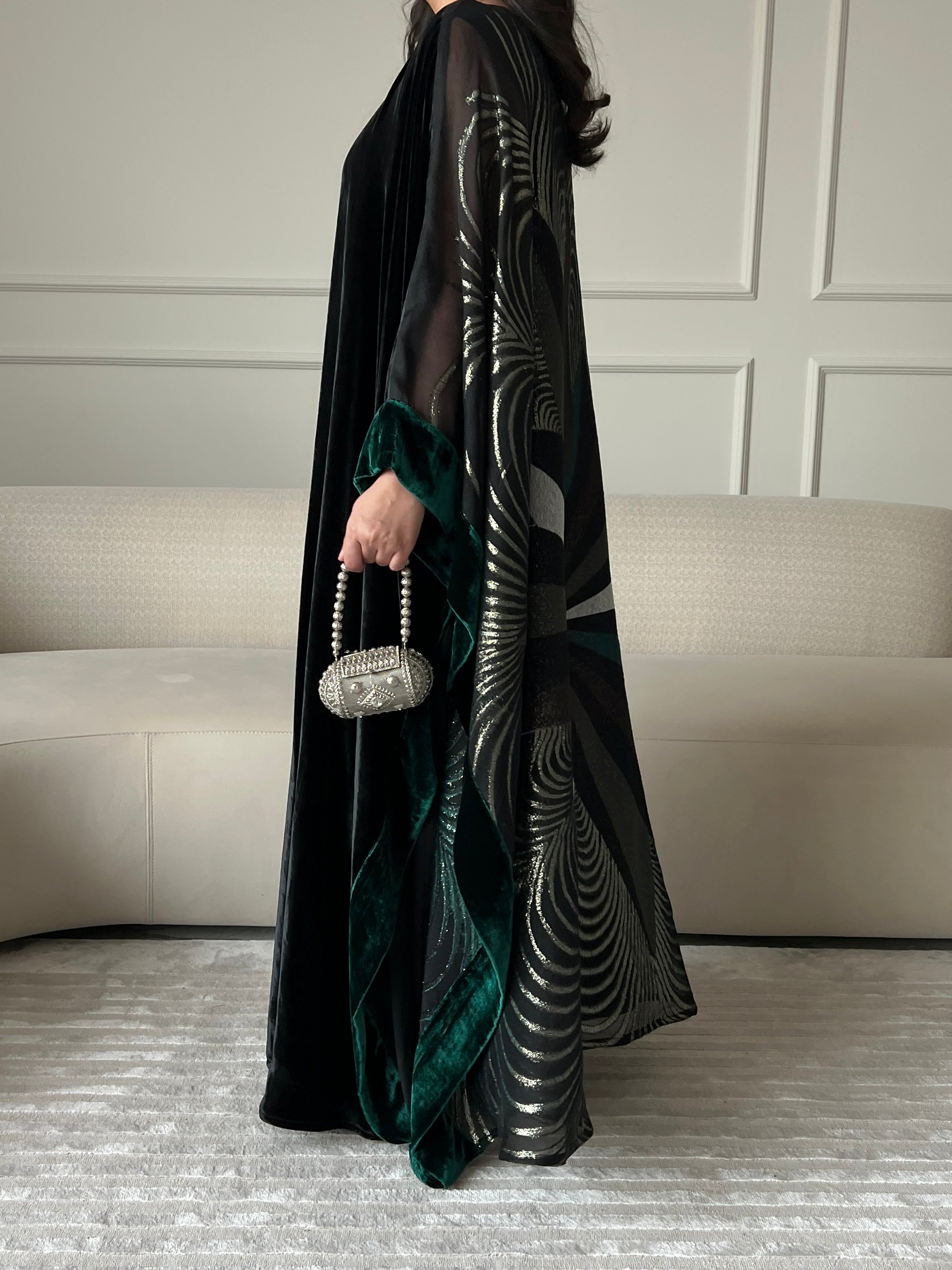 DN245 - VELVET x ORGANZA PRINT