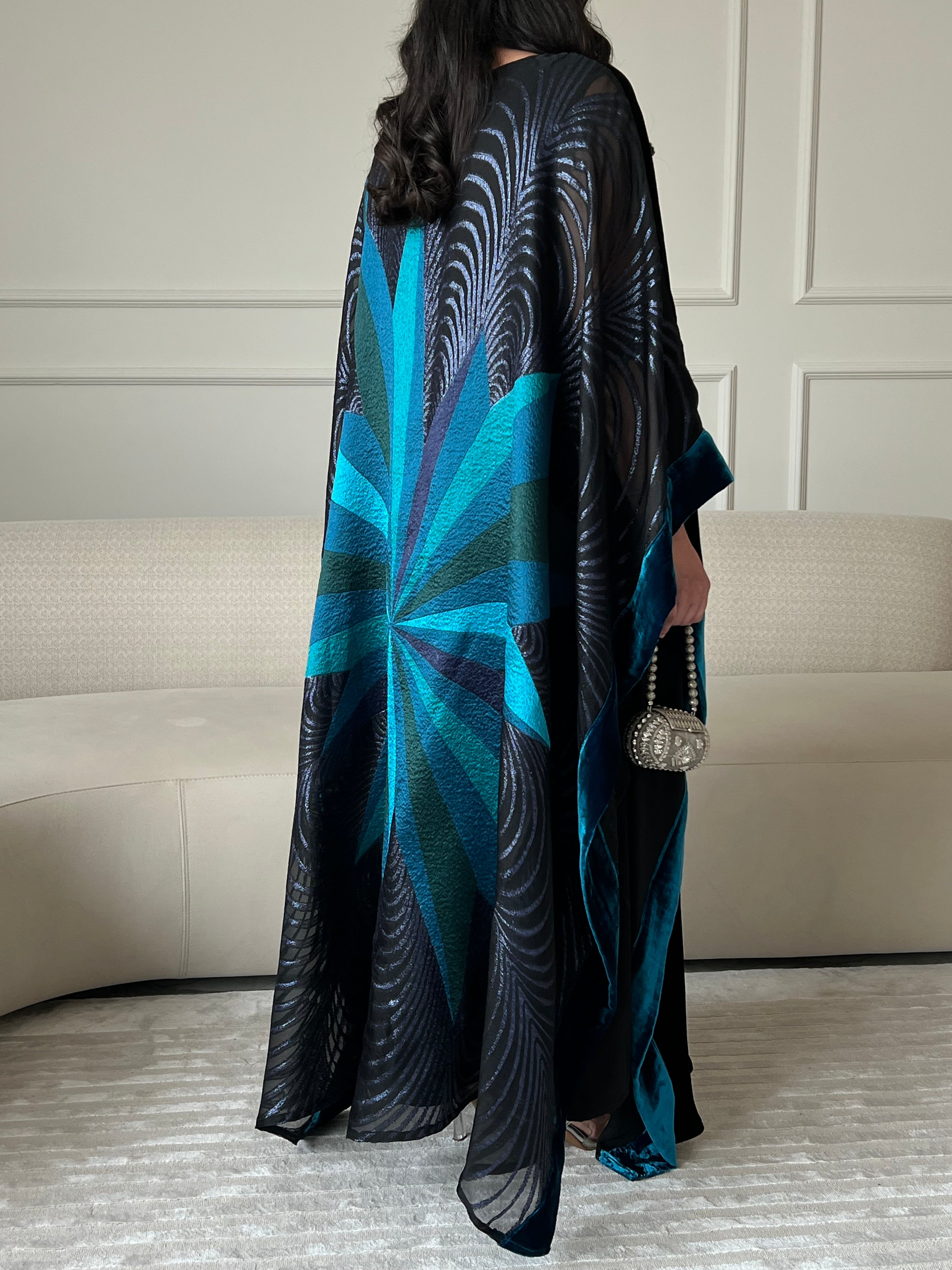 DN244 - VELVET x ORGANZA PRINT