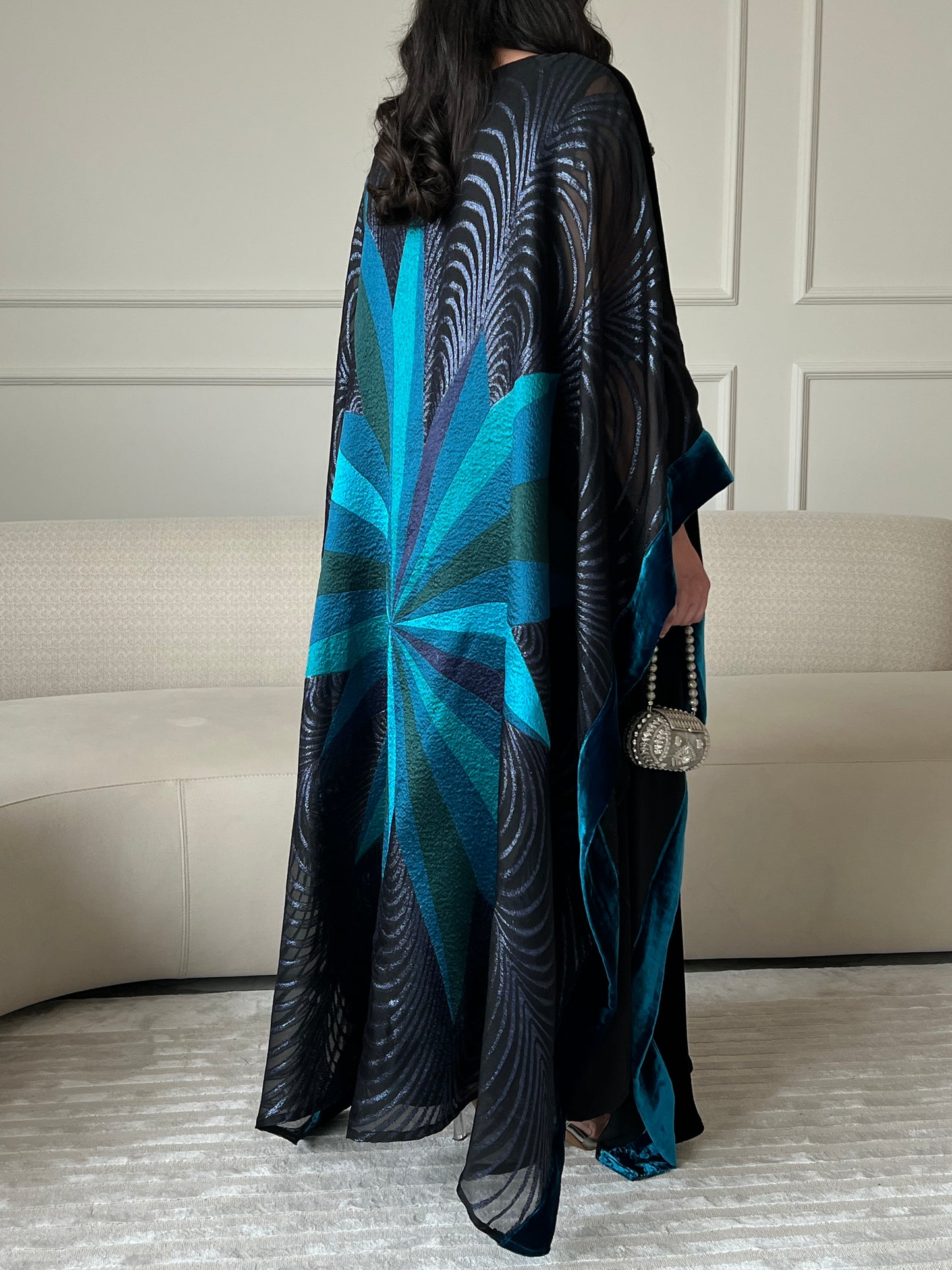 DN244 - VELVET x ORGANZA PRINT