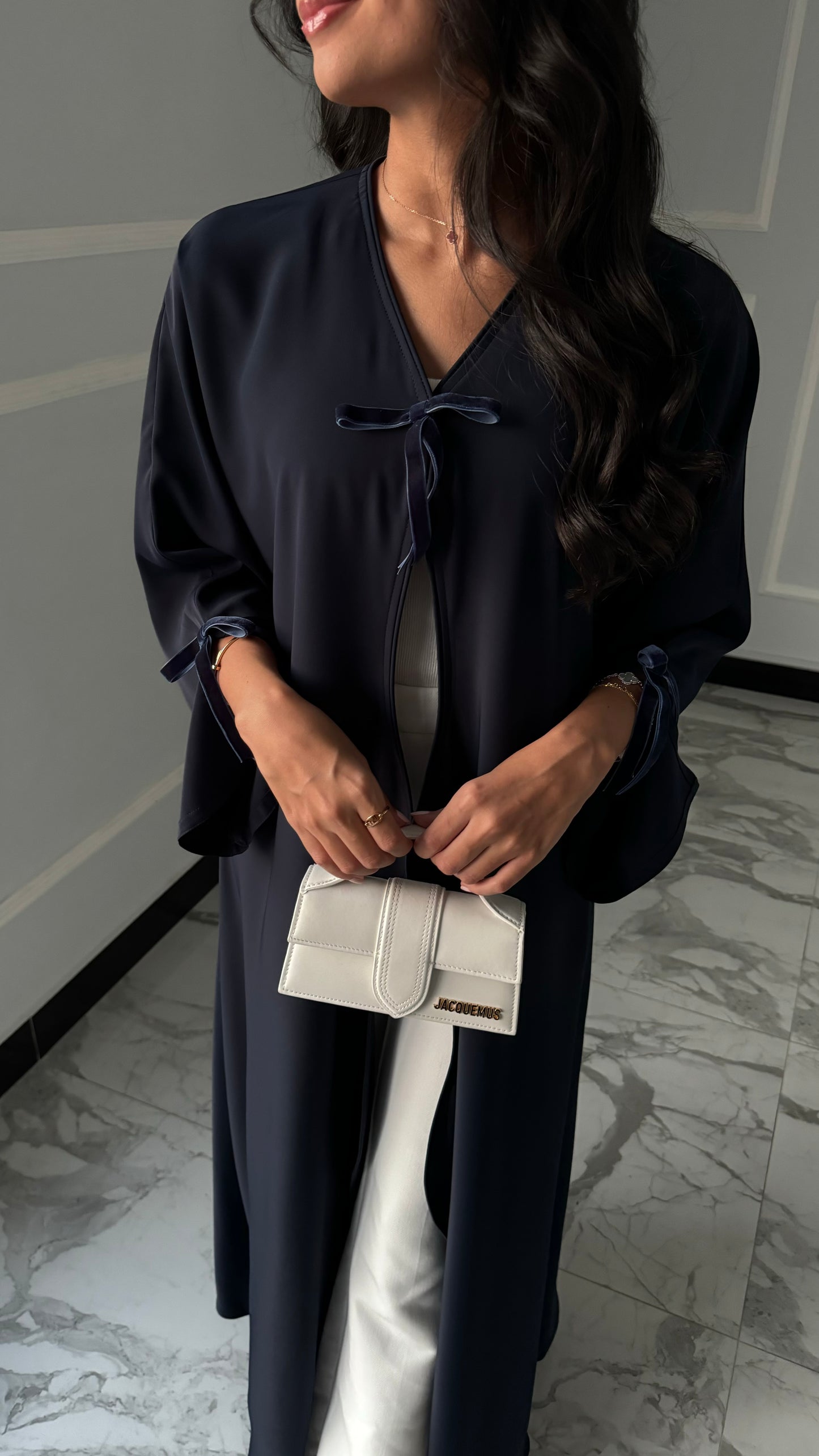 DN099 - Summery Crepe BOW Abaya