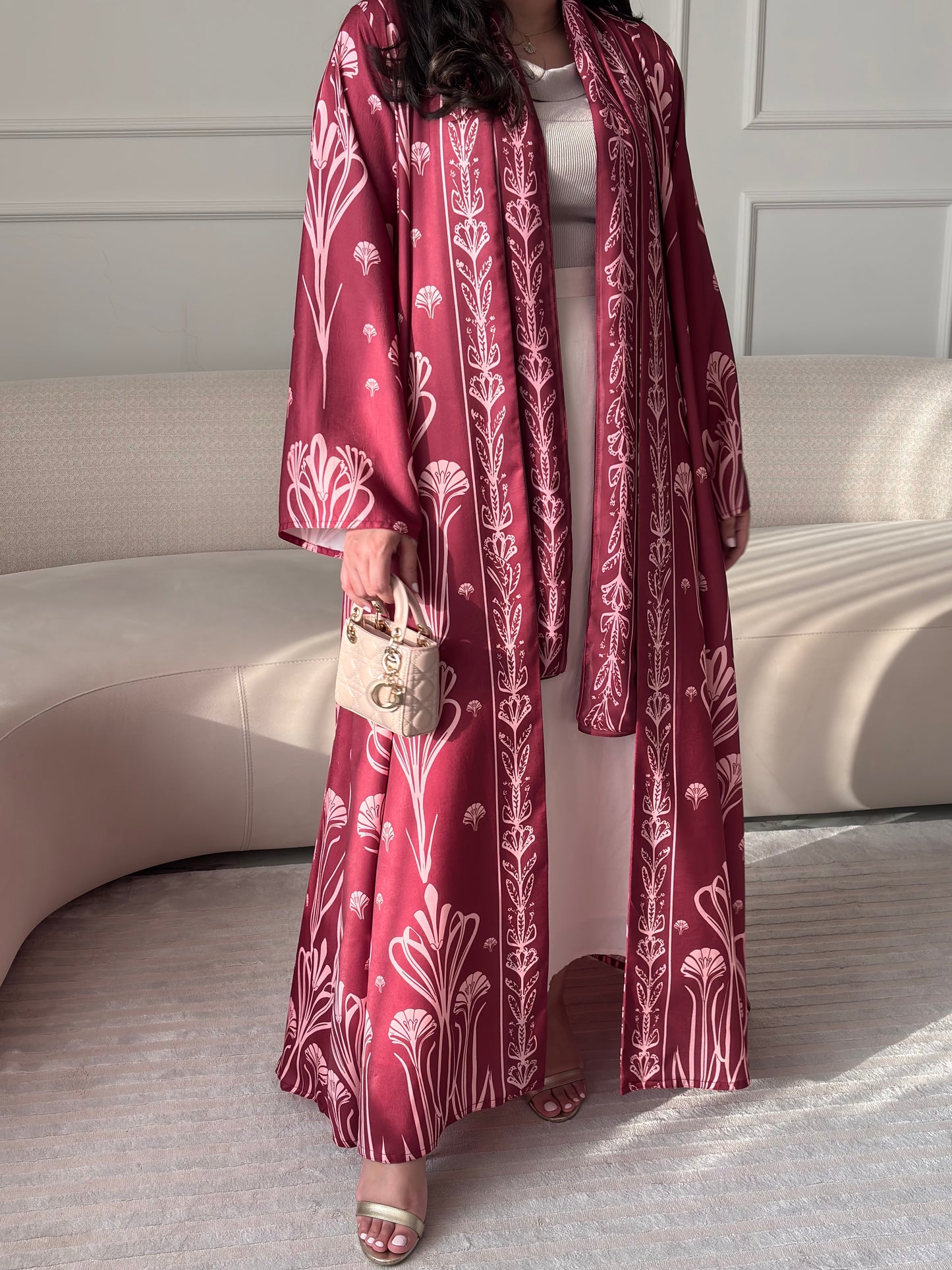 DN306 - FLORAL ABAYA
