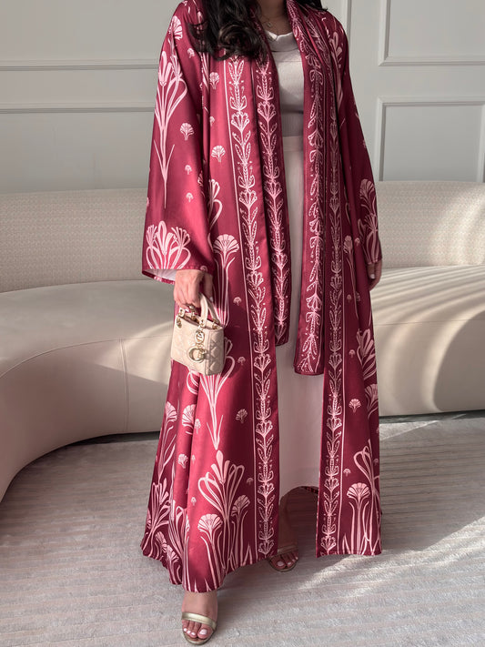 DN306 - FLORAL ABAYA