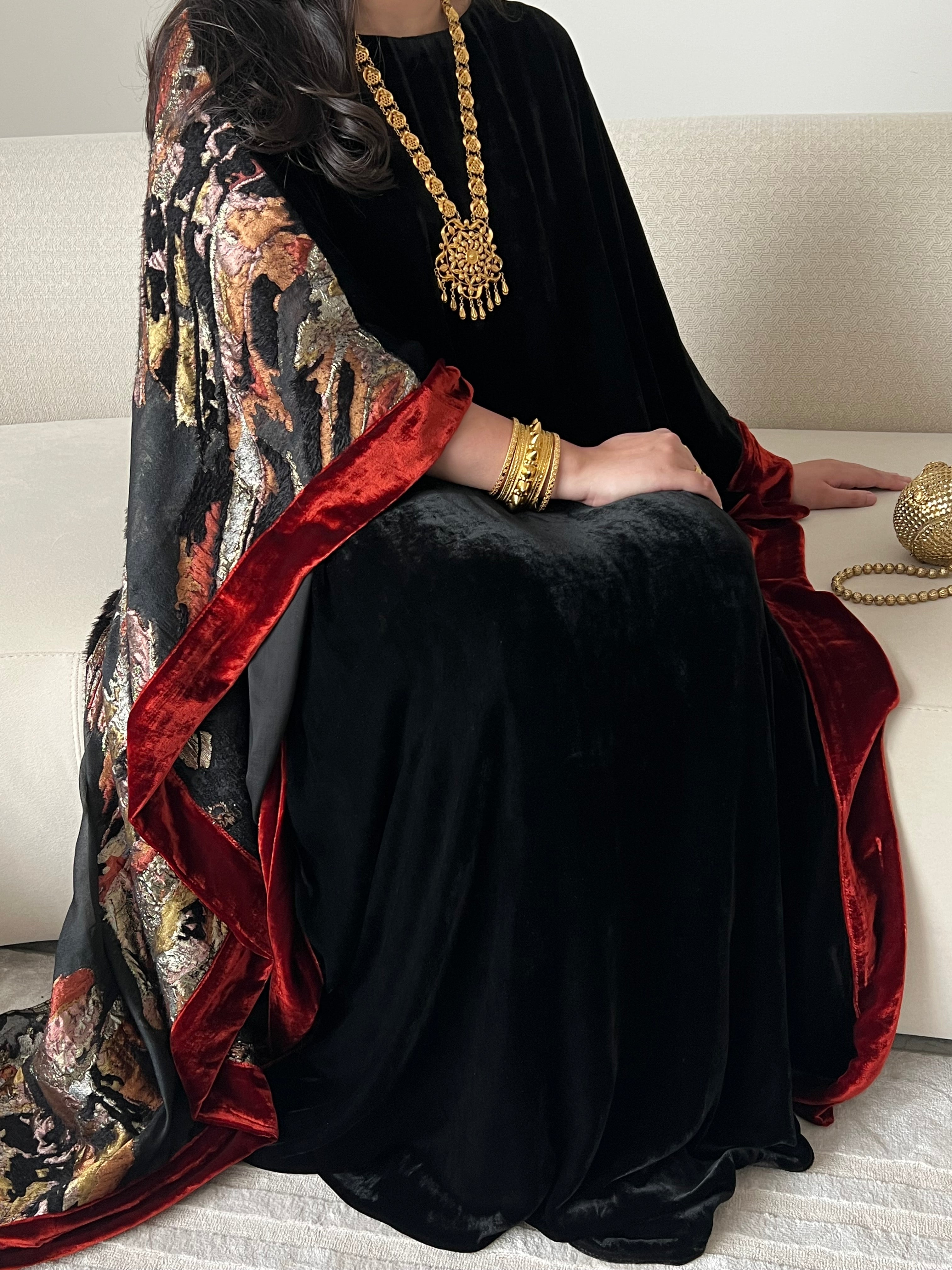 DN246 - VELVET x ORGANZA PRINT